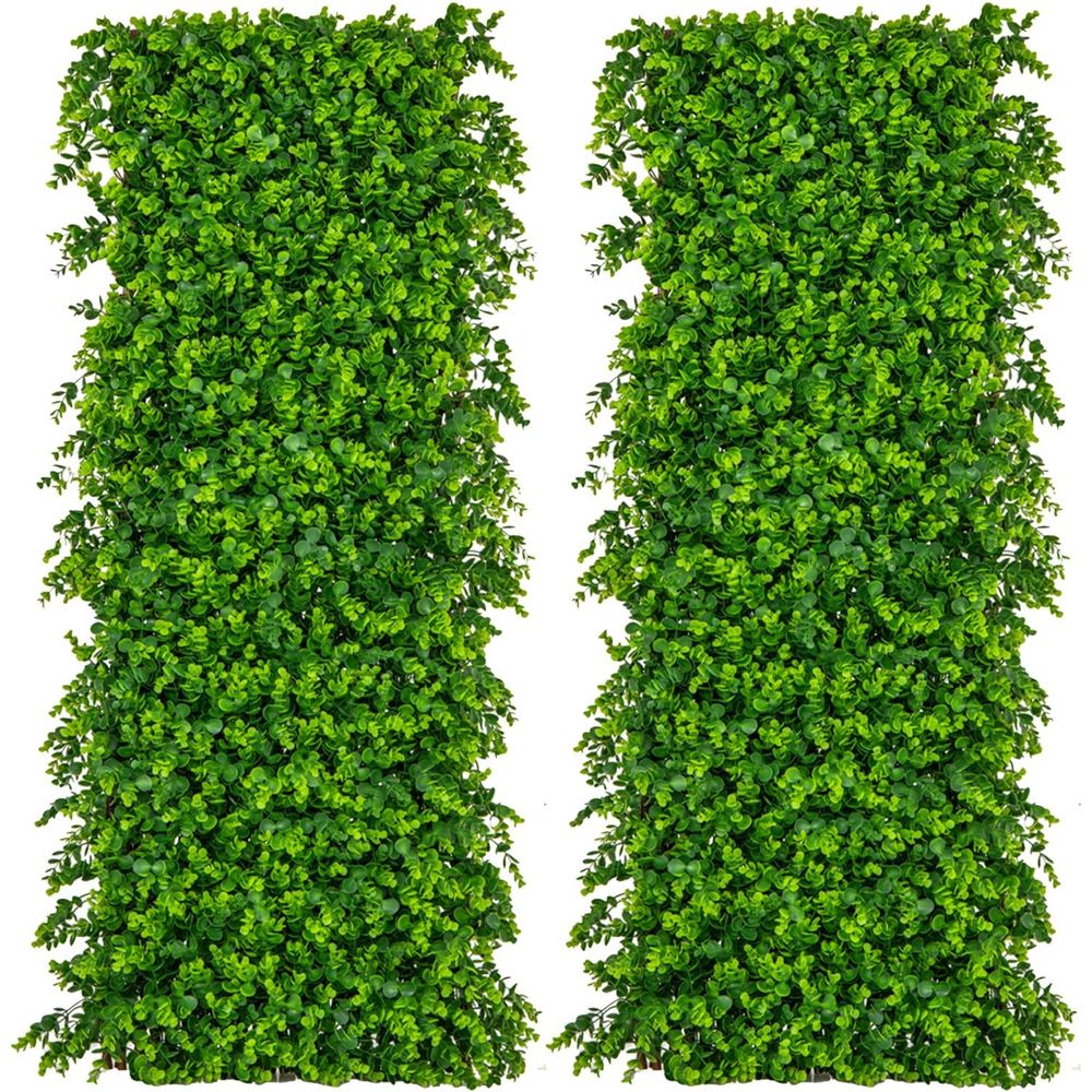Home Decor You - Expandable Privacy Screen, Decorative Green Eucalyptus