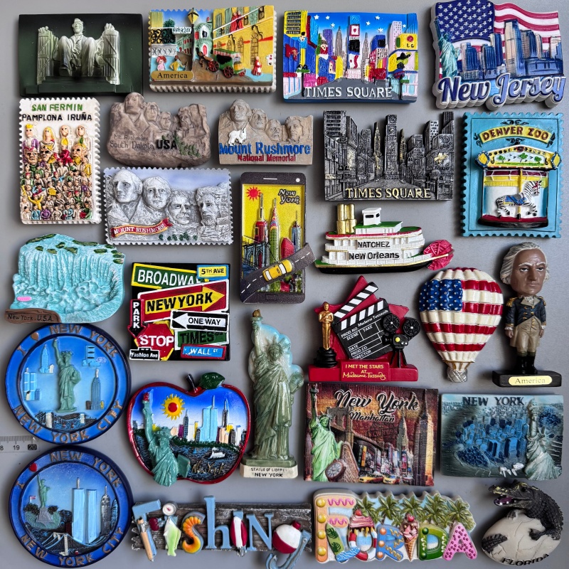 Home Decor New Orleans - USA Fridge Magnets New York Florida