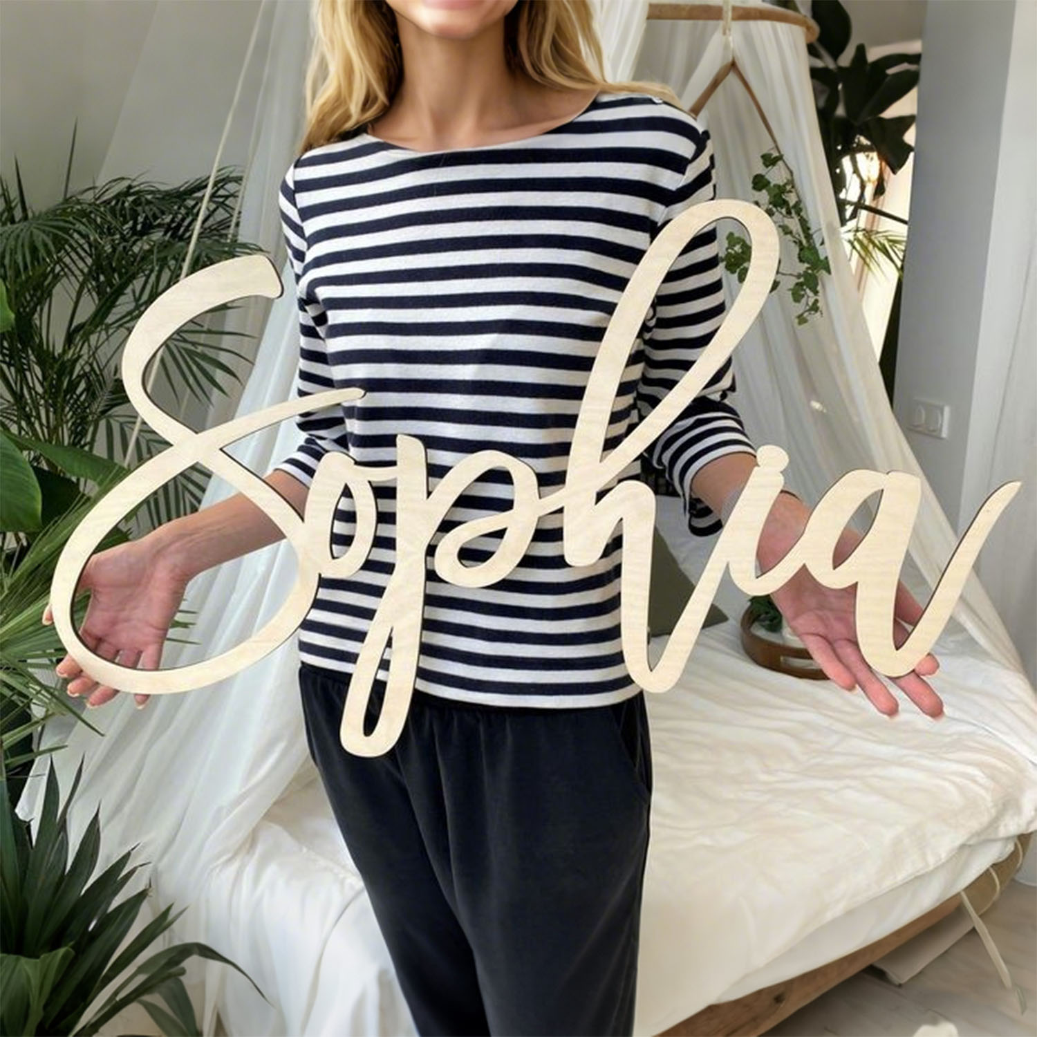 Home Decor Room - 1pc personalized wooden surname brand, custom