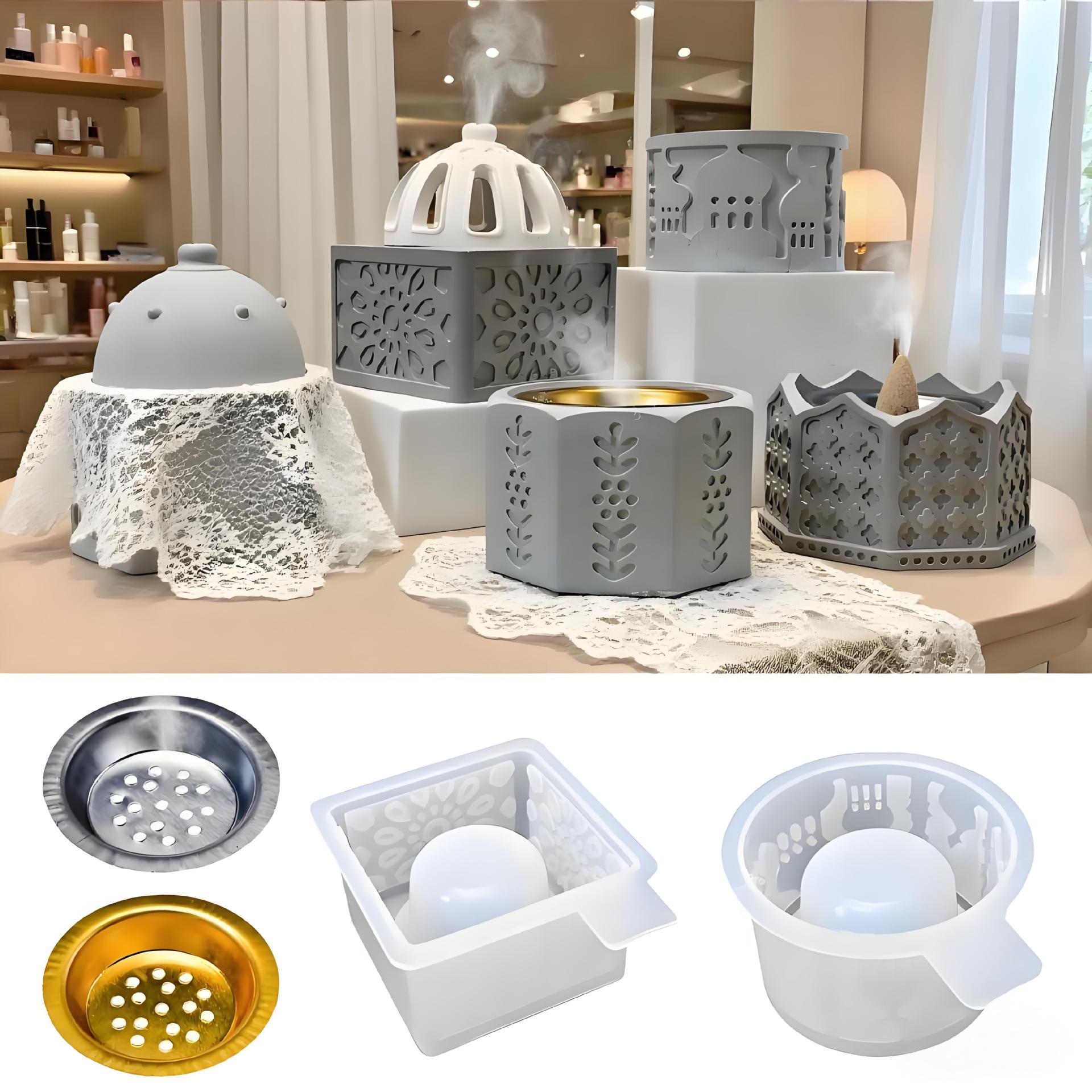 Home Decor Humacao - Concrete Incense Burner Silicone Mold Aroma