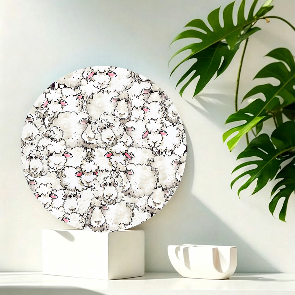 Home Decor Garden - JIT 1-Pack Round Metal Tin Wall