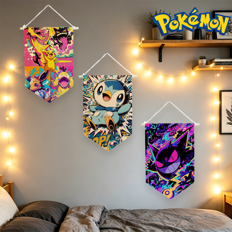 Home Decor Ideas - Pokemons Hanging Cloth Anime Print Wall
