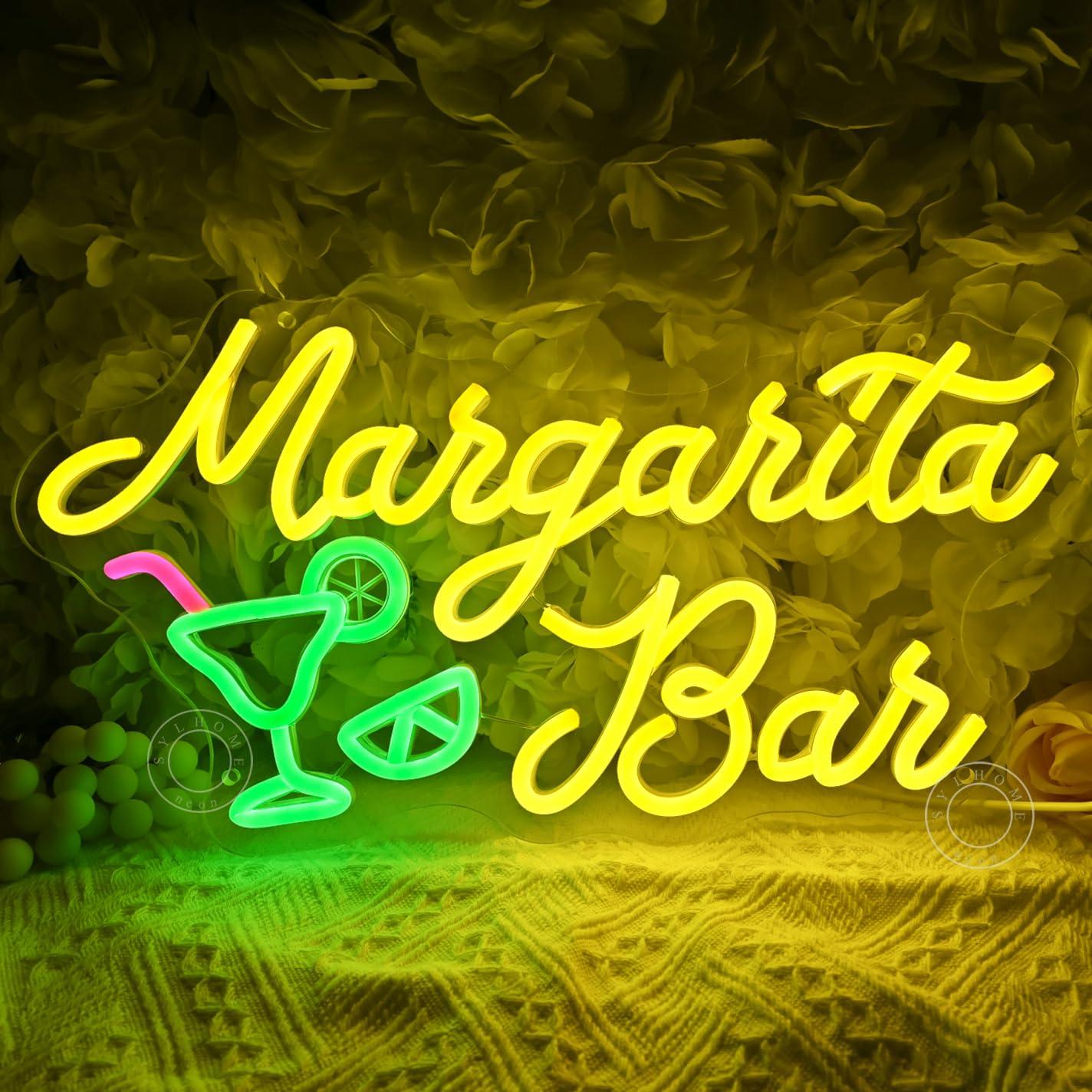 Home Decor For Birthday - Margarita Bar Neon Sign Dimmable LED