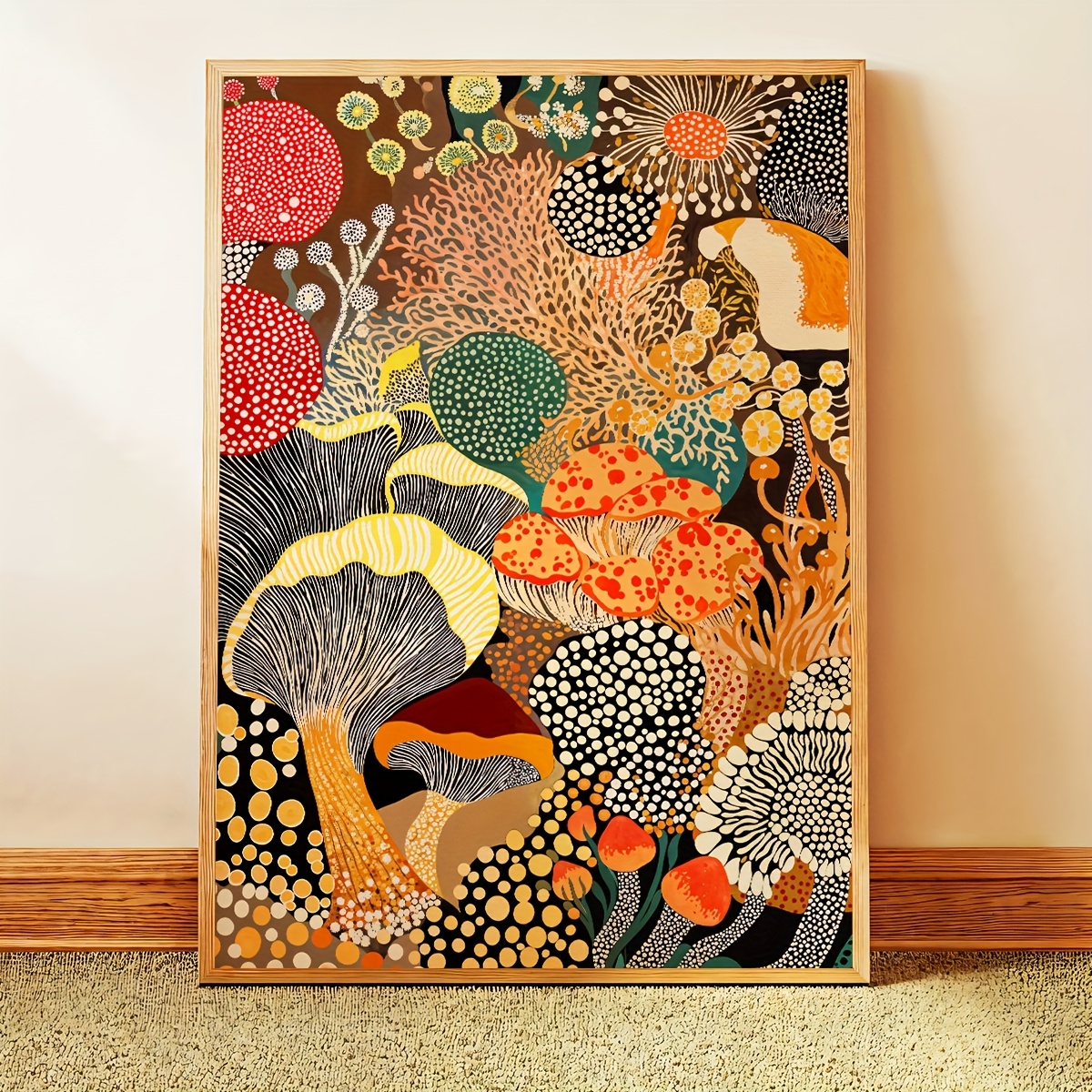 Home Decor Japanese - Yayoi Kusama Infinite World Colorful Jellyfish