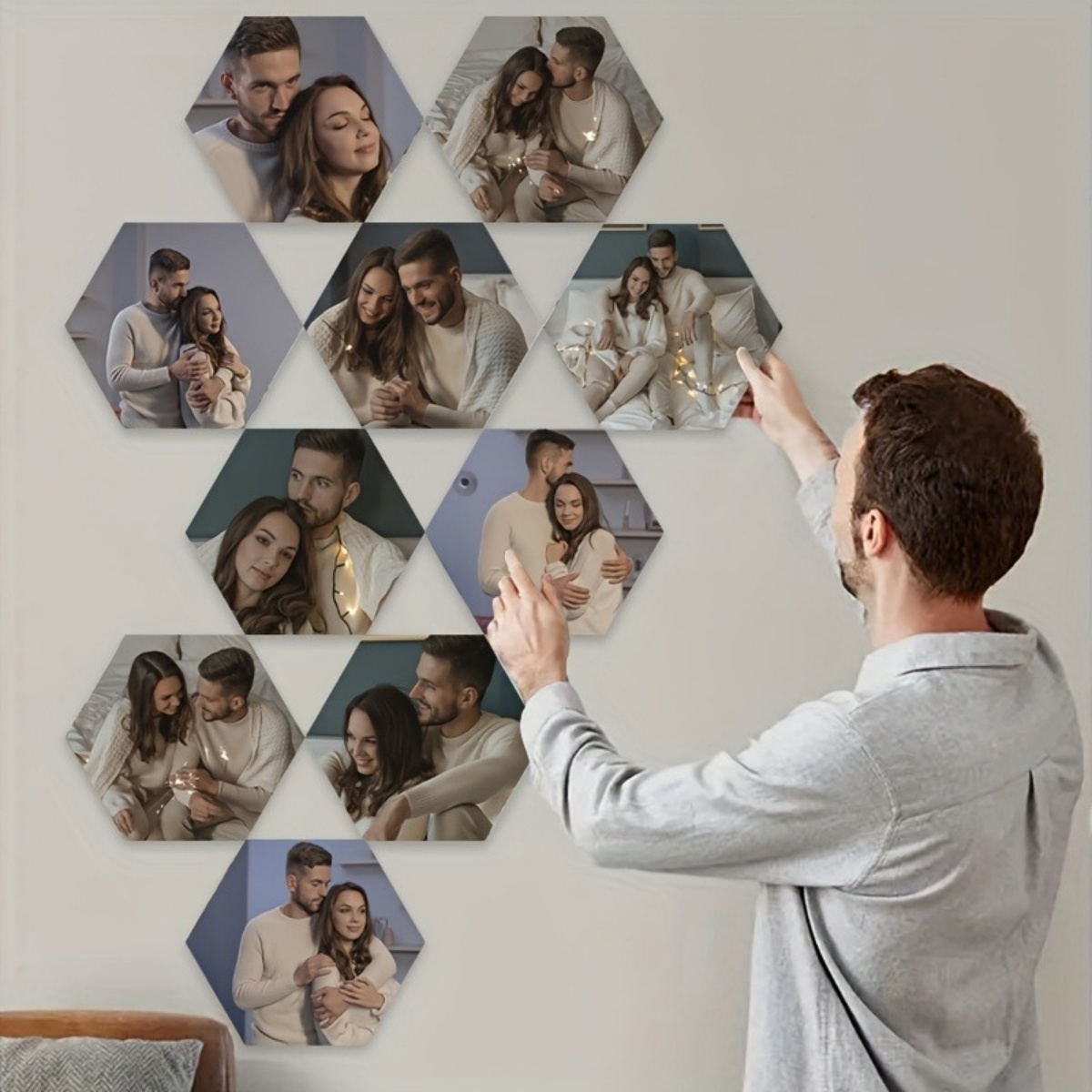 Home Decor Room - Custom Wall Decor — Modern Hexagonal