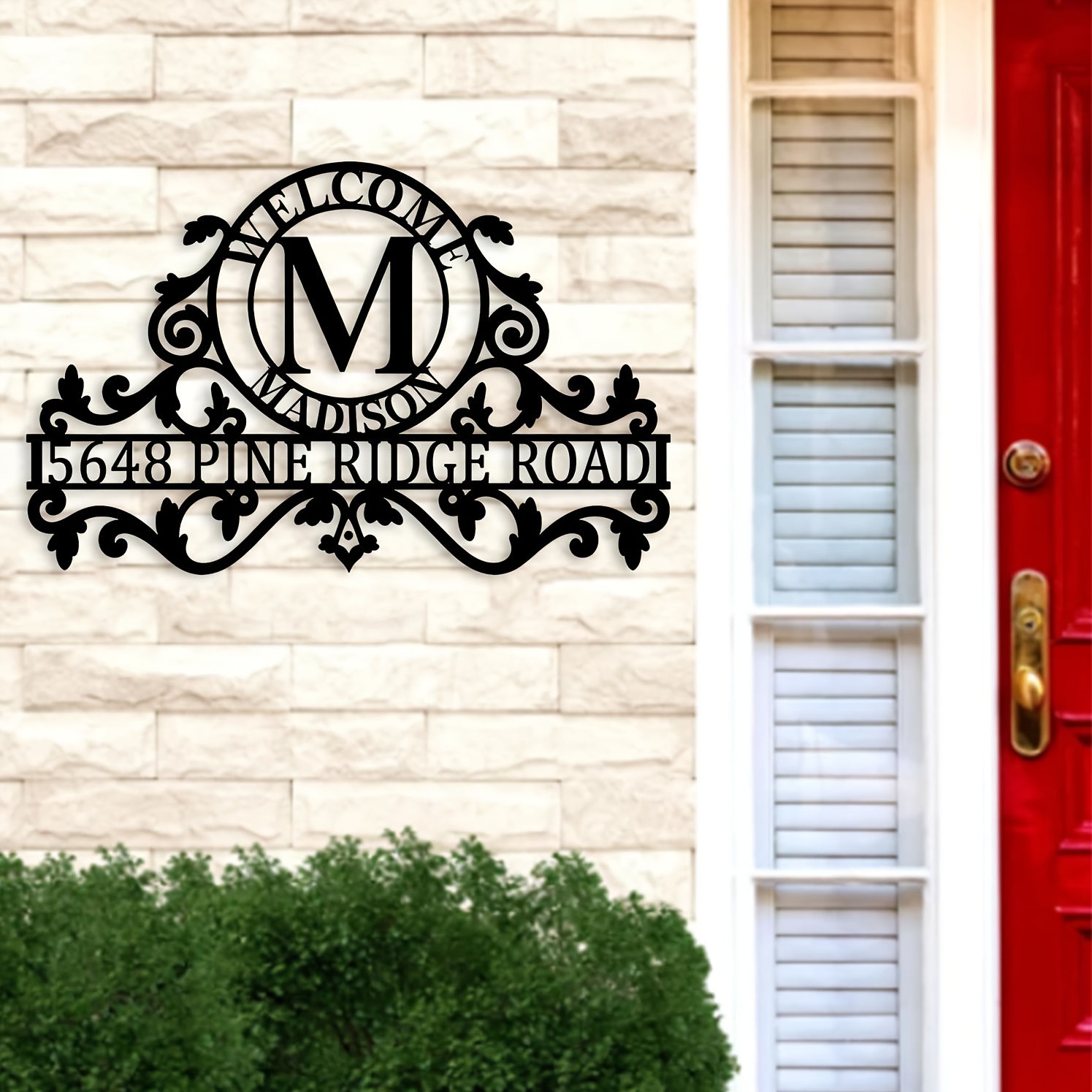 Home Decor Garden - Custom Metal Outdoor/Indoor Address Number Plaques,
