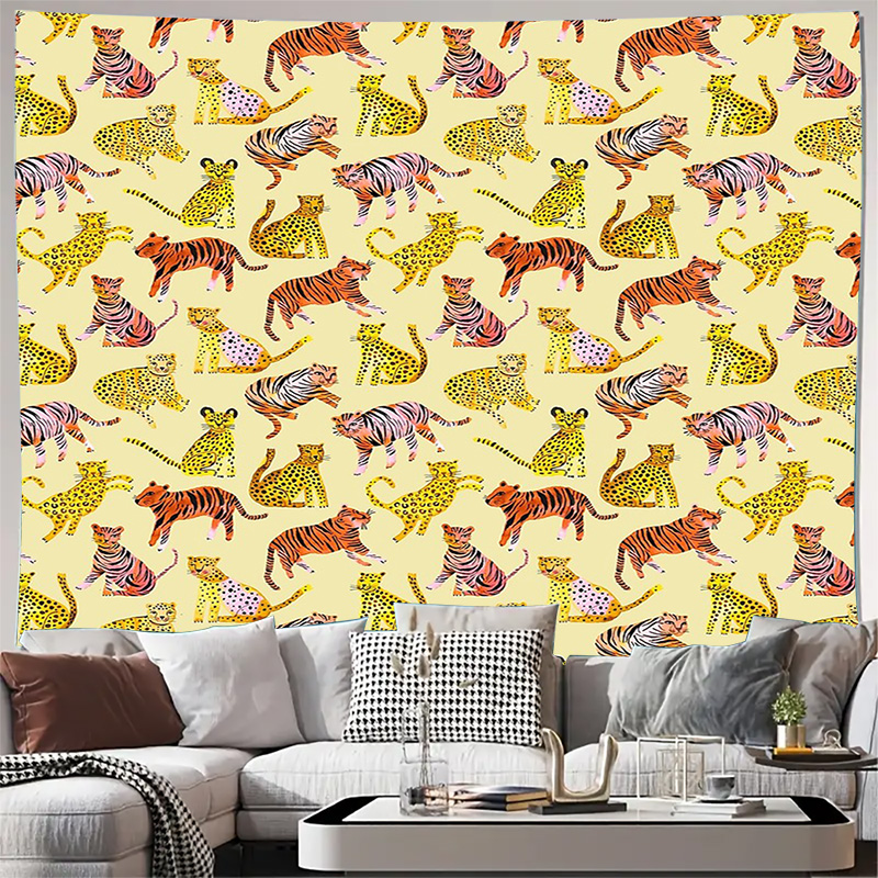 Home Decor Hippie - Tiger Wall Tapestry Jungle Animal Forest