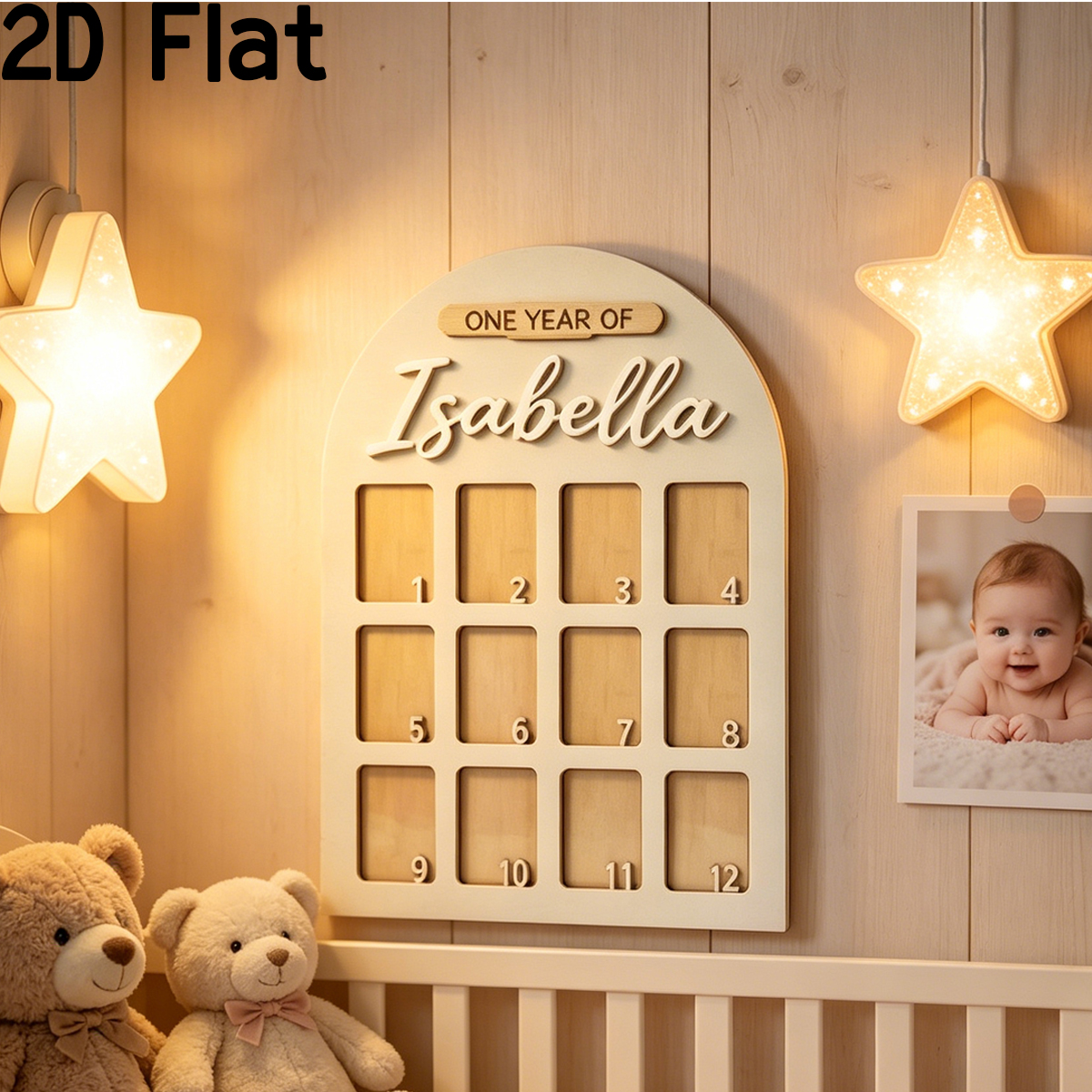 Home Decor Room - 1Pc Custom Photo Record Board Wooden