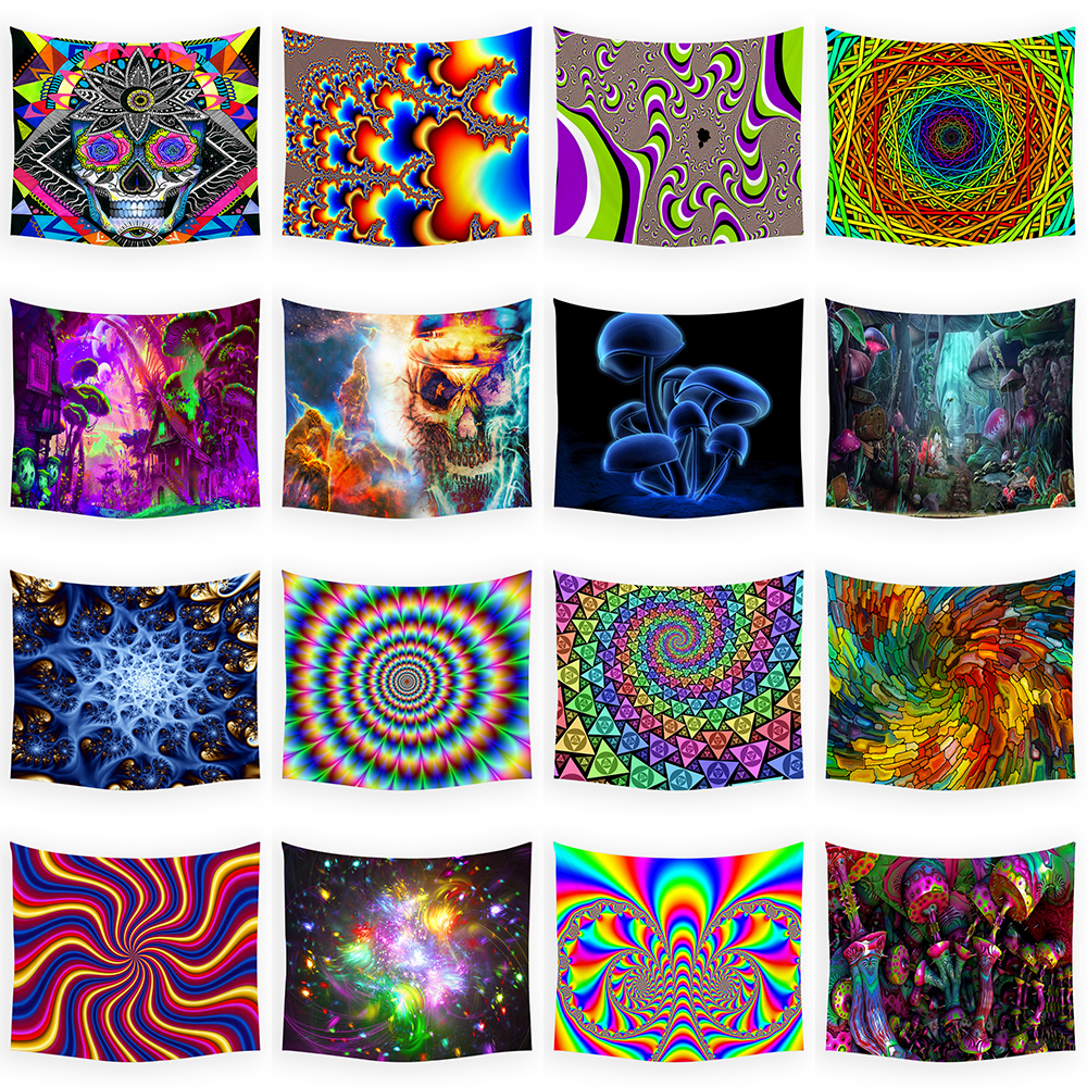 Home Decor Hippie - Tapestry Psychedelic Pattern Yoga Throw Beach
