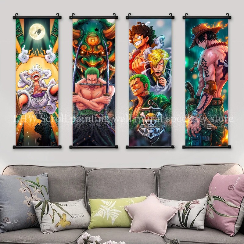 One Piece Scroll Hanging Paint - Home Decor Online บทวิจารณ์และราคา