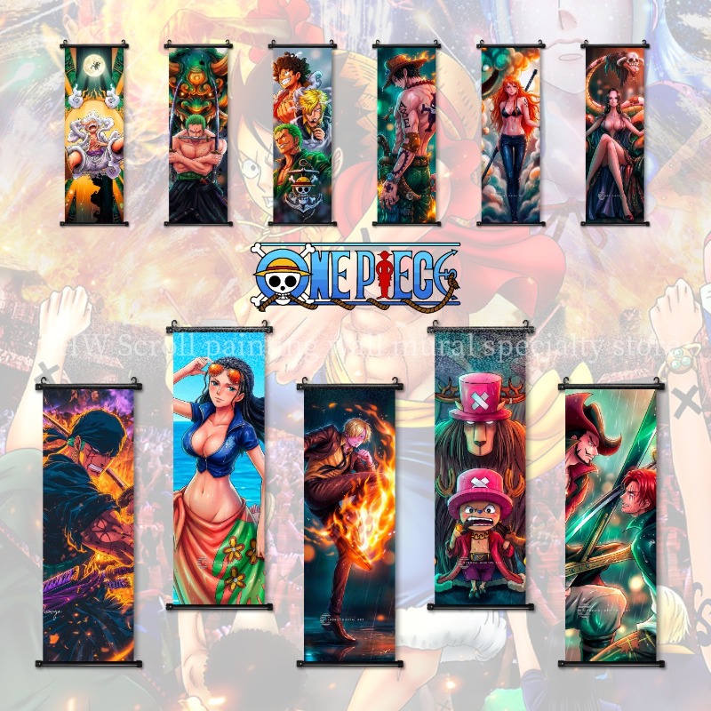 One Piece Scroll Hanging Paint - Home Decor Online บทวิจารณ์และราคา
