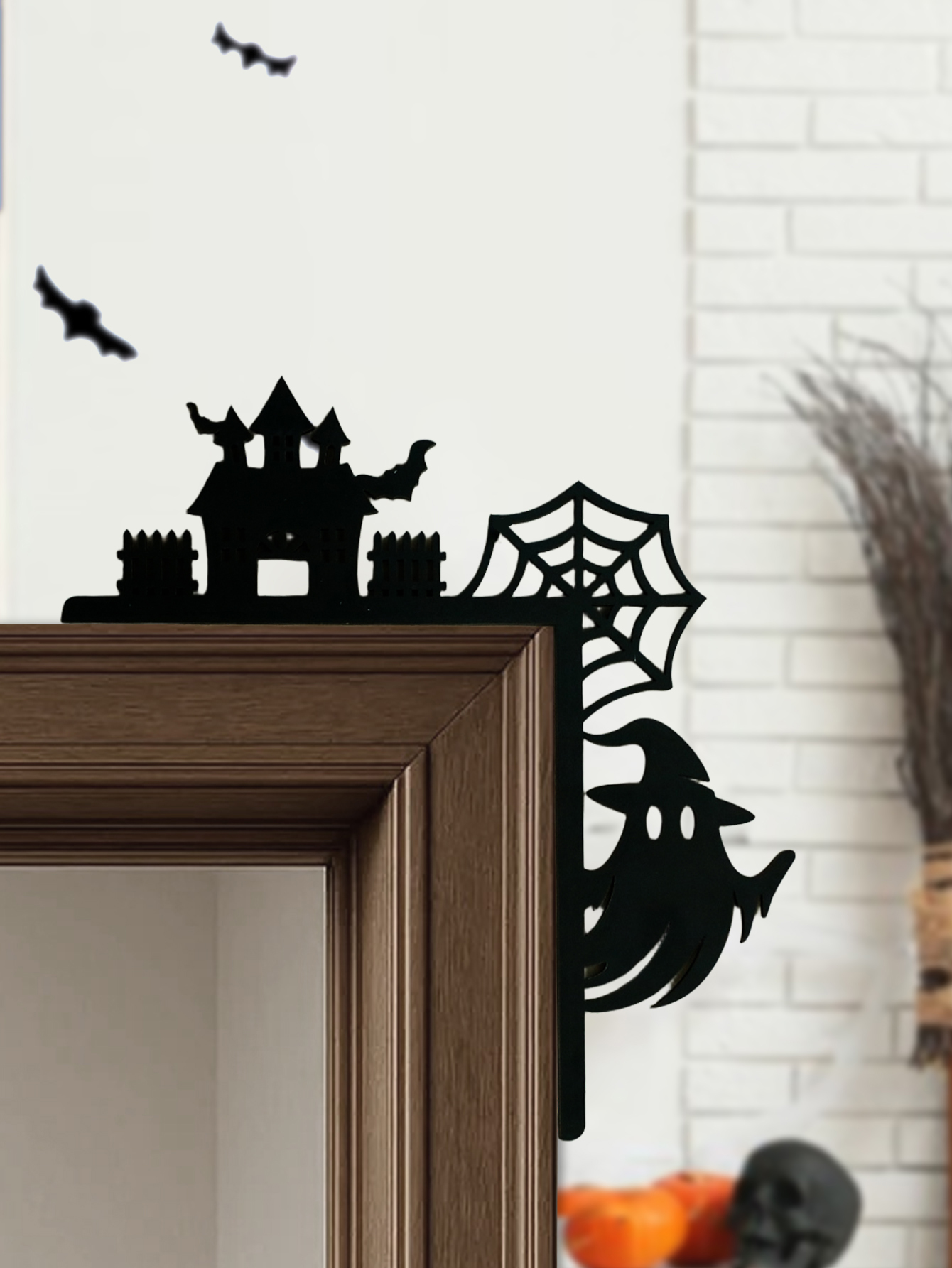 Wooden Halloween Door Corner D - Home Decor Gothic บทวิจารณ์และราคา