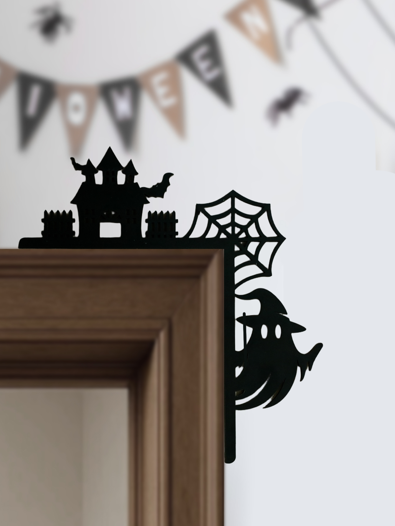 Wooden Halloween Door Corner D - Home Decor Gothic บทวิจารณ์และราคา