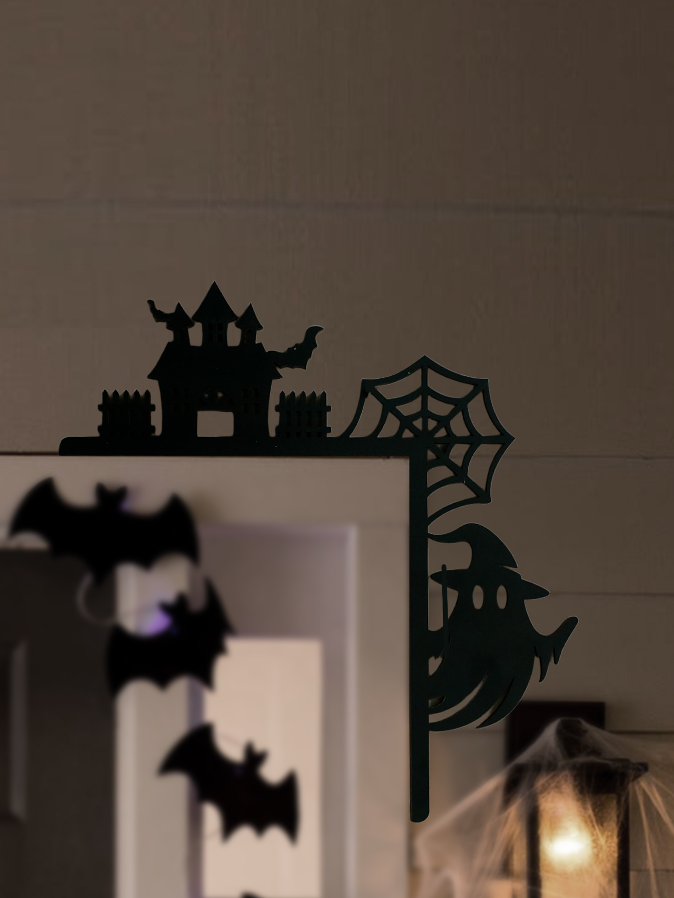 Wooden Halloween Door Corner D - Home Decor Gothic บทวิจารณ์และราคา