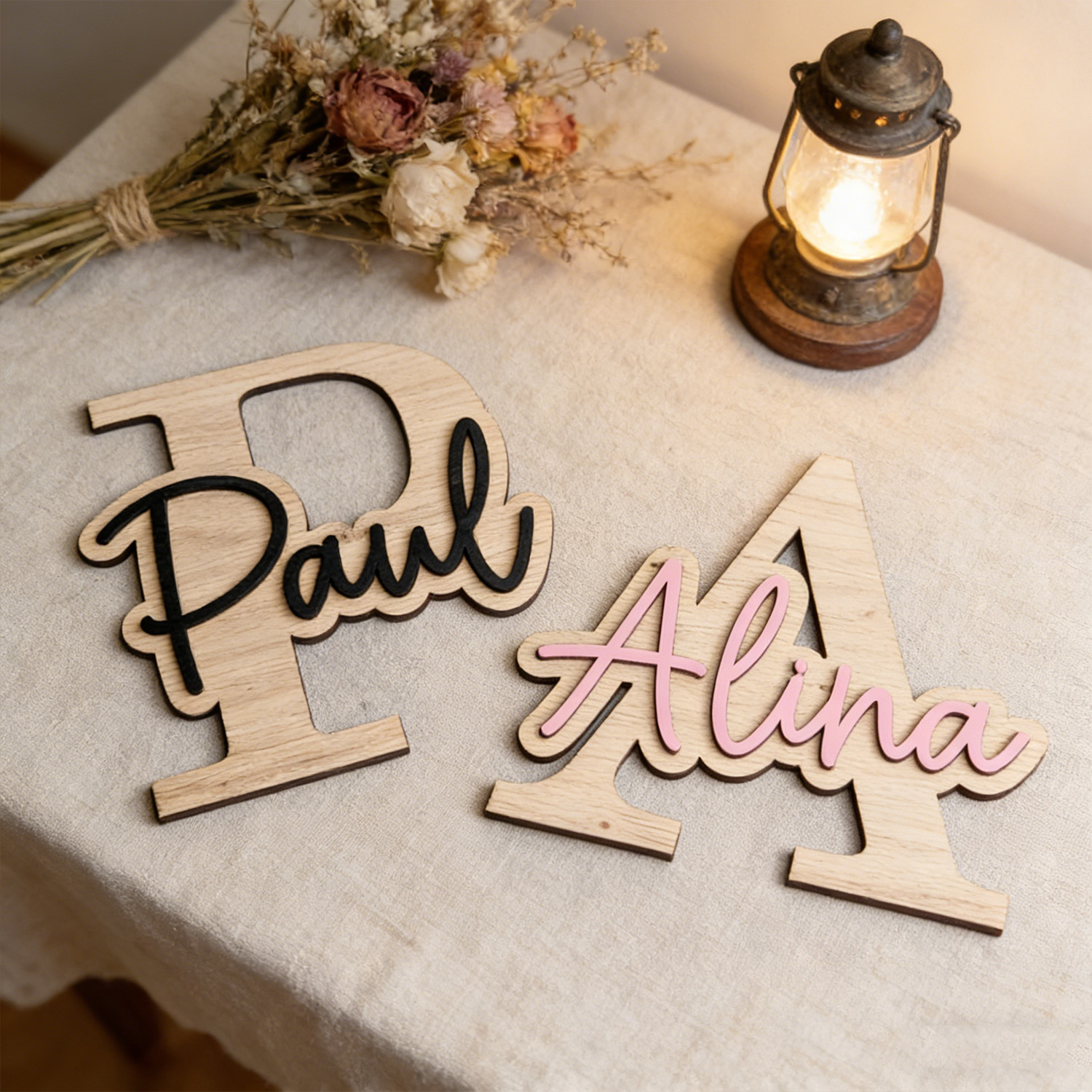 1pc Customizable Wooden Letter - Home Decor For Birthday บทวิจารณ์และราคา