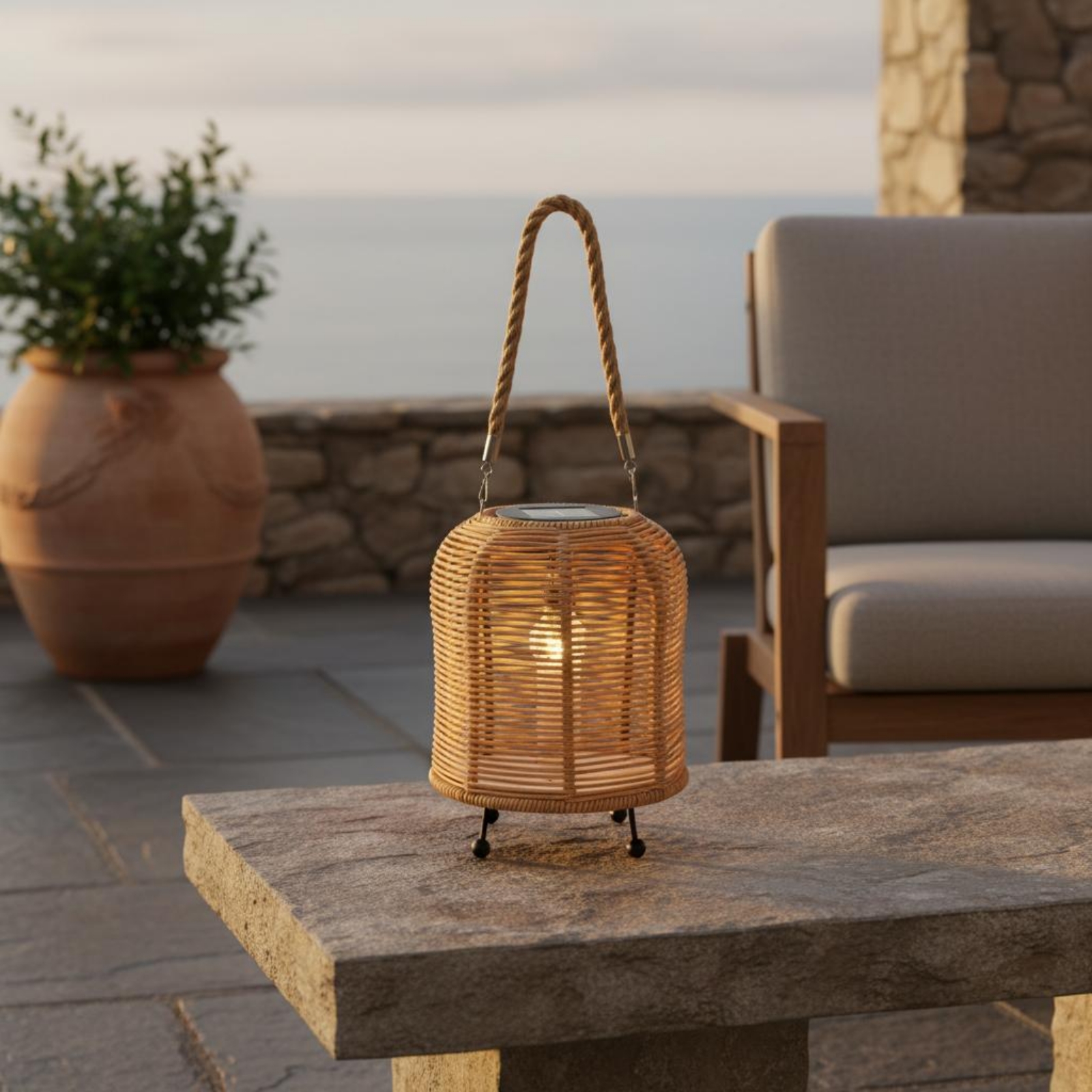 Handwoven Solar Lantern Braide - Home Decor Garden บทวิจารณ์และราคา