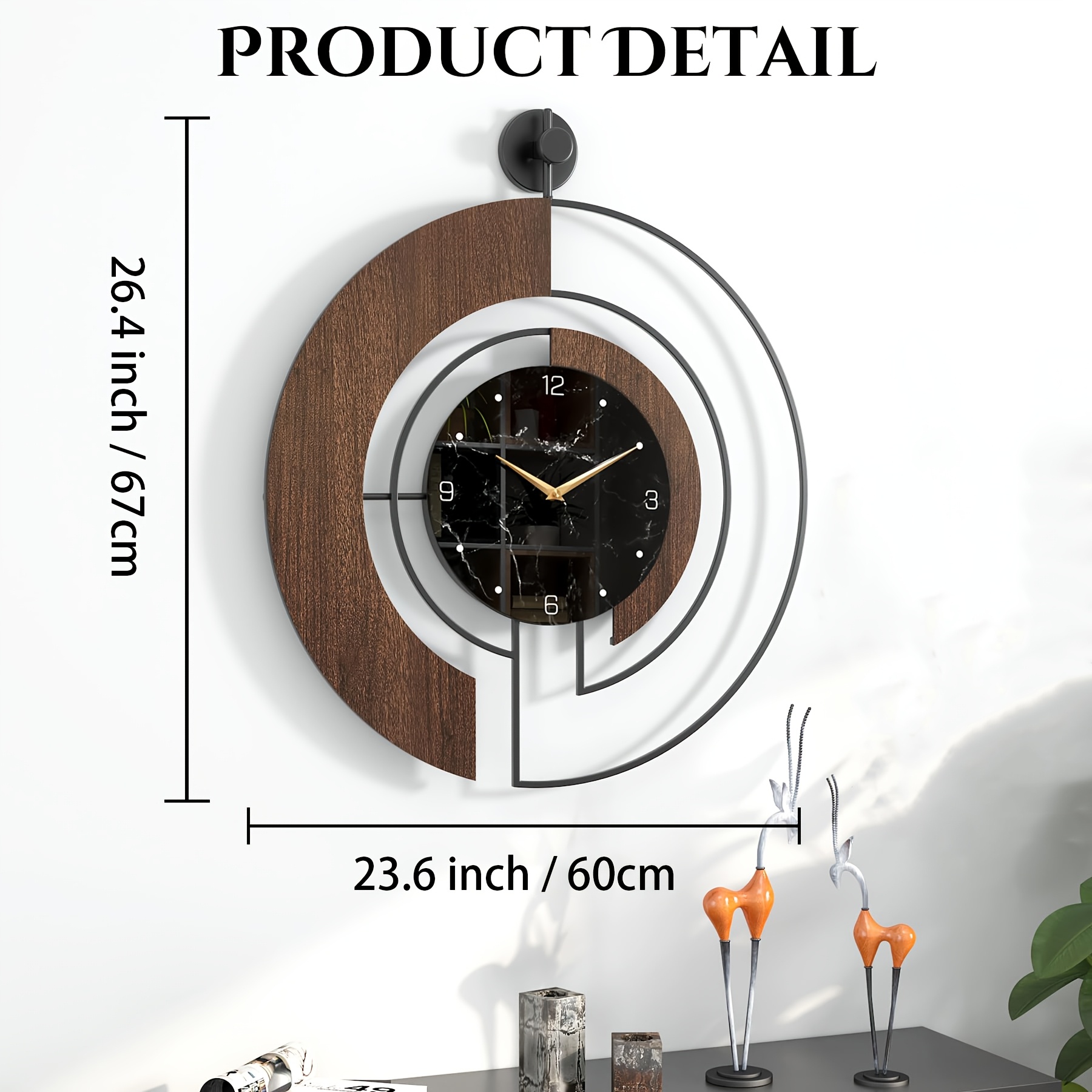 23.6 Inch Walnut-Grain Marble  - Home Decor Living บทวิจารณ์และราคา