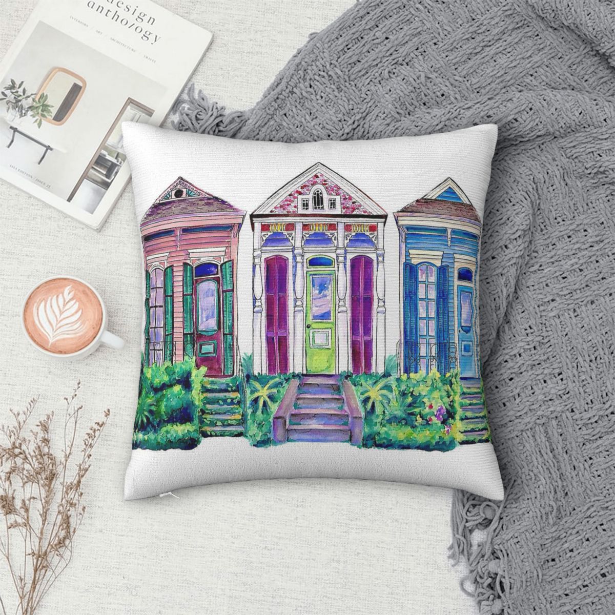 New Orleans Shotgun Houses Squ - Home Decor New Orleans บทวิจารณ์และราคา