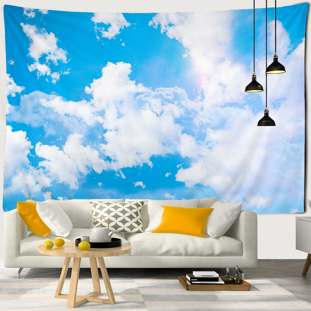 Beautiful blue sky white cloud - Home Decor Hippie บทวิจารณ์และราคา