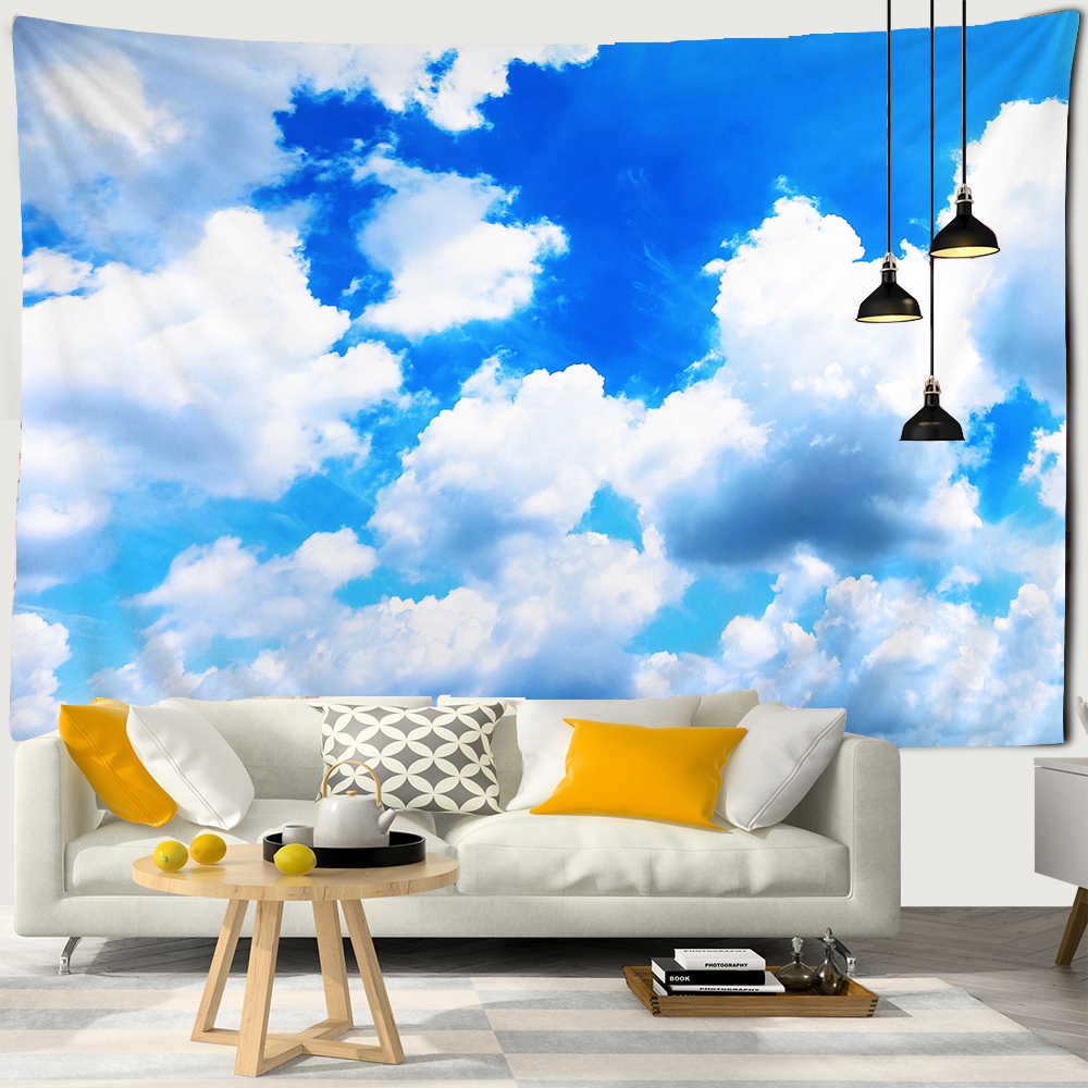 Beautiful blue sky white cloud - Home Decor Hippie บทวิจารณ์และราคา