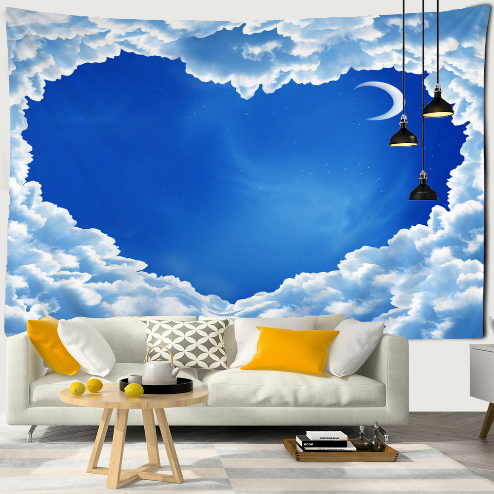 Beautiful blue sky white cloud - Home Decor Hippie บทวิจารณ์และราคา