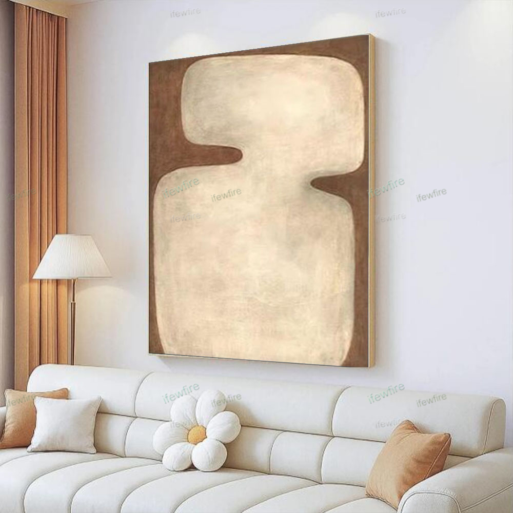 100% Hand-Painted Abstract Oil - Home Decor Color Palettes บทวิจารณ์และราคา