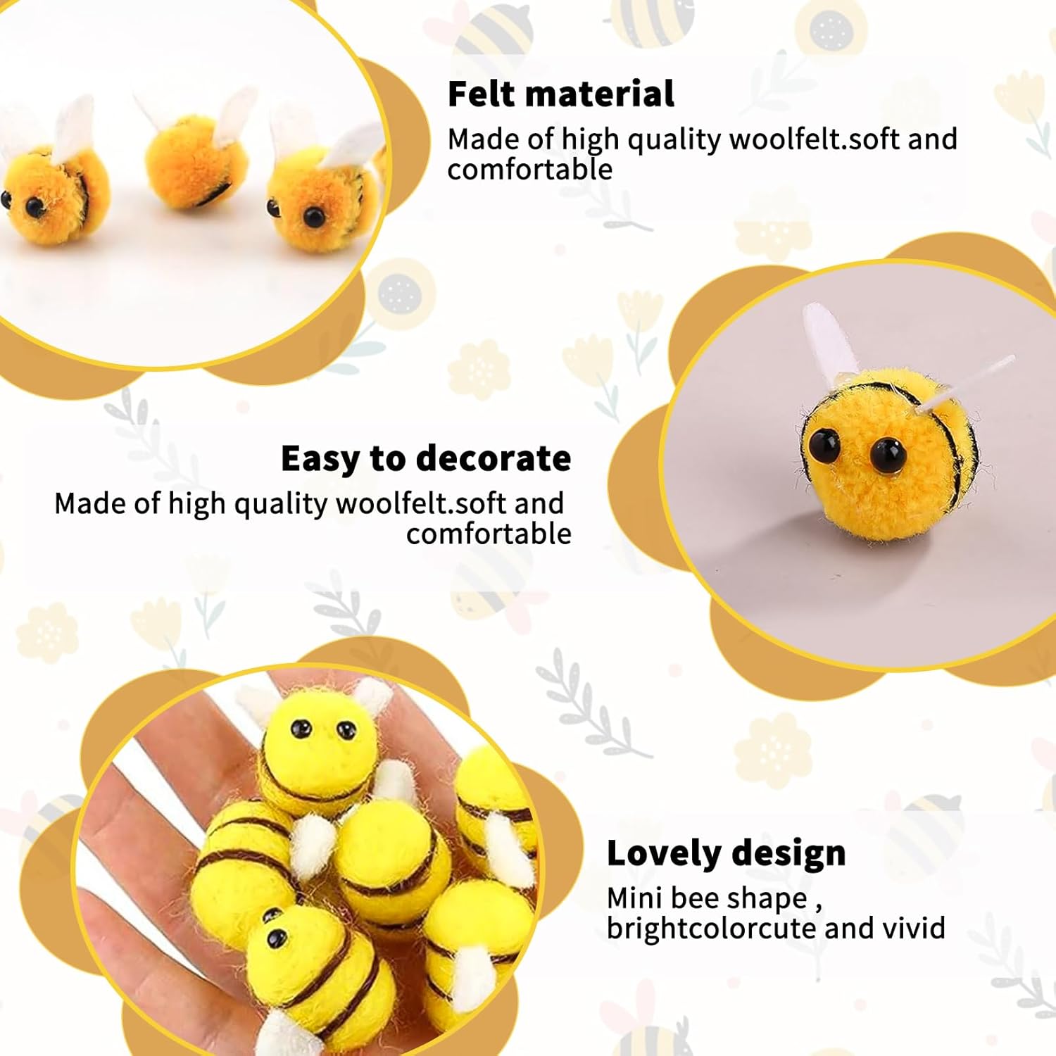 20Pcs Bee Pompom Hair Ball Pol - Home Decor Ikea บทวิจารณ์และราคา