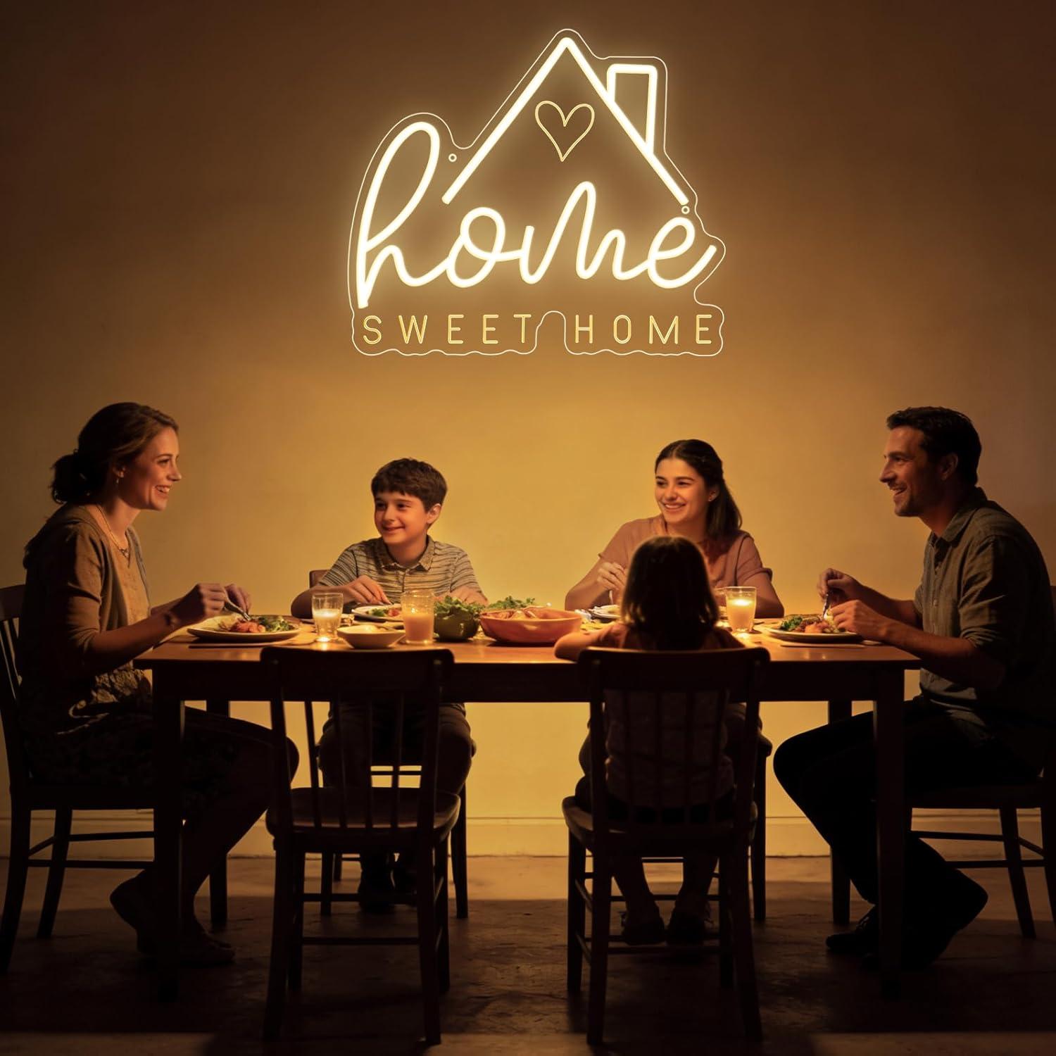 Sweet Home Neon Sign USB Dimma - Home Decor Room บทวิจารณ์และราคา