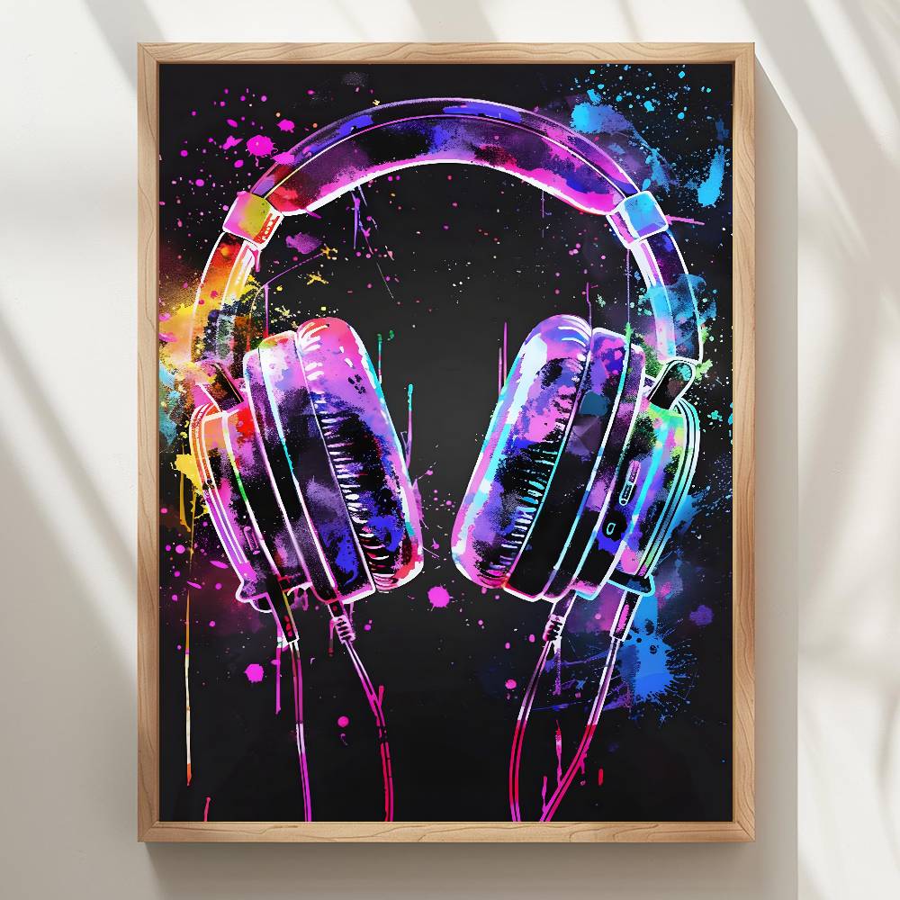 Watercolor Neon Video Game X-X - Home Decor Xbox Games บทวิจารณ์และราคา