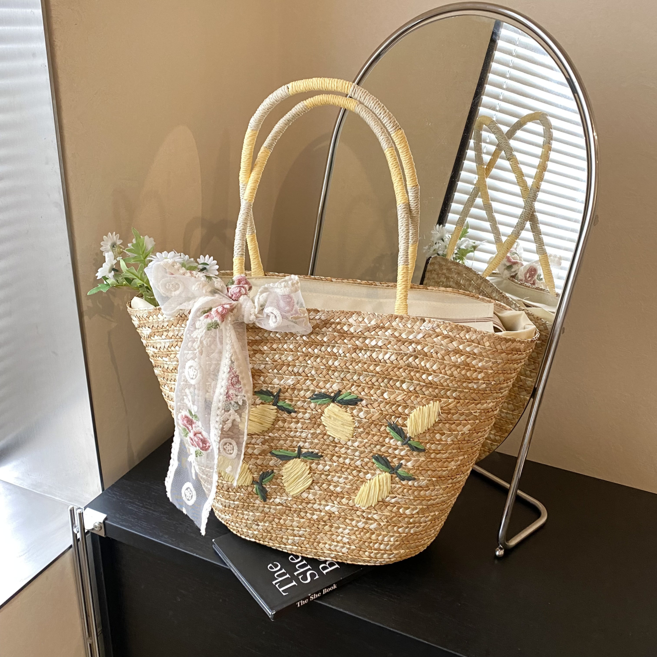 Large Capacity Beach Shoulder  - Home Decor Rattan บทวิจารณ์และราคา