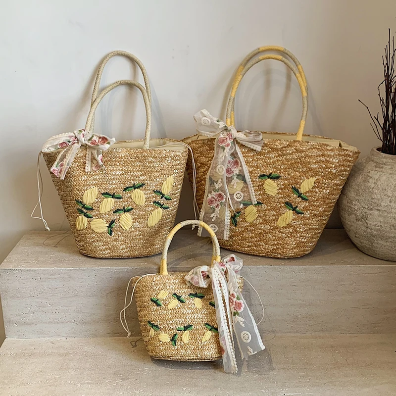 Large Capacity Beach Shoulder  - Home Decor Rattan บทวิจารณ์และราคา
