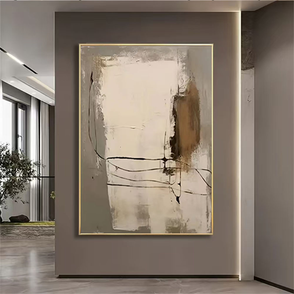 100% Hand-painted Oil Painting - Home Decor Color Palettes บทวิจารณ์และราคา