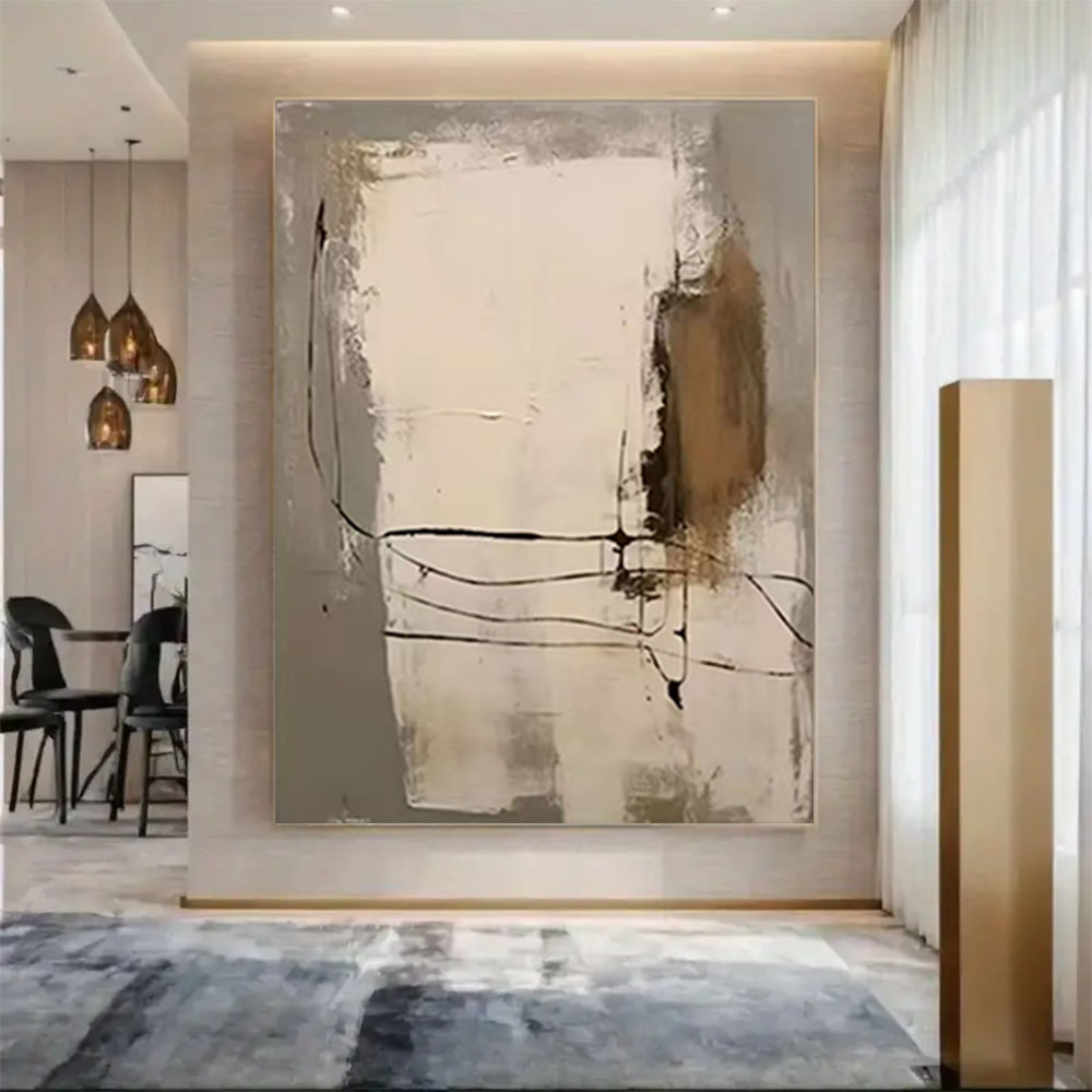 100% Hand-painted Oil Painting - Home Decor Color Palettes บทวิจารณ์และราคา