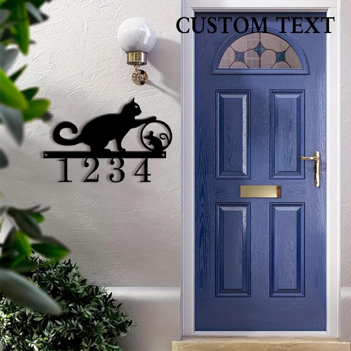 1Pc Custom cat Metal Door Stre - Home Decor Garden บทวิจารณ์และราคา