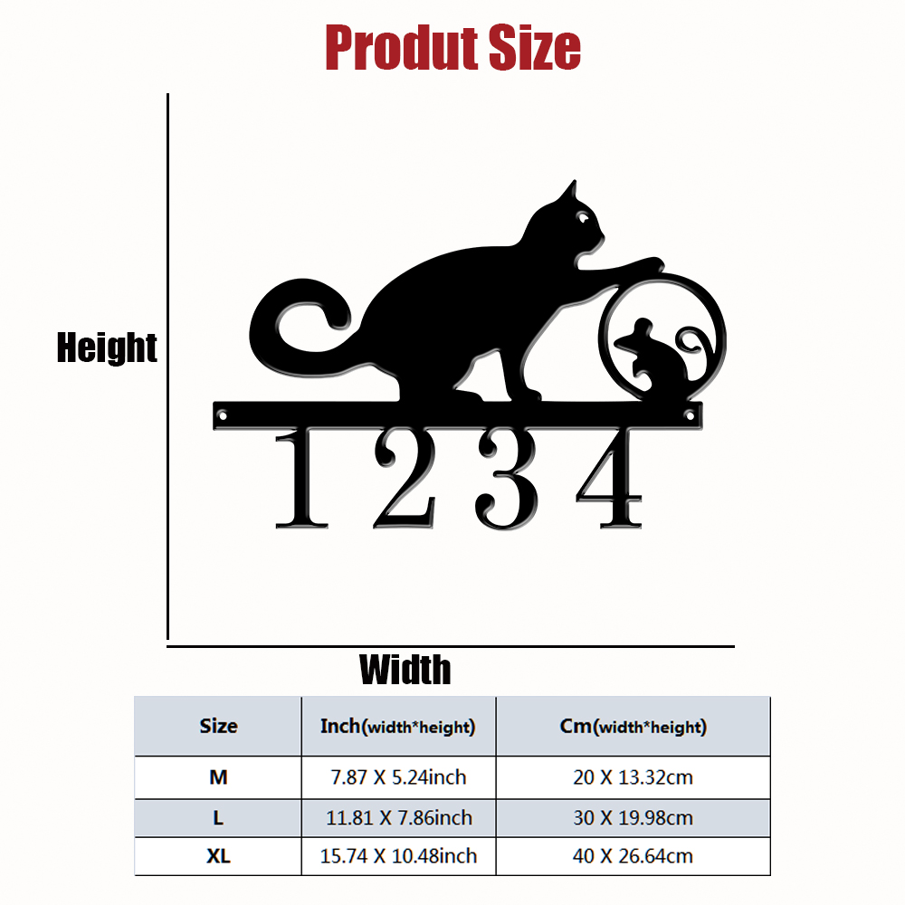 1Pc Custom cat Metal Door Stre - Home Decor Garden บทวิจารณ์และราคา