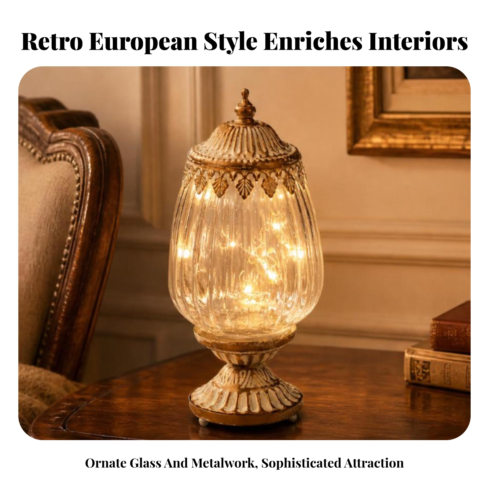 Vintage Ribbed Glass Lantern O - Home Decor Garden บทวิจารณ์และราคา