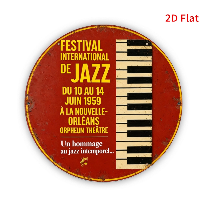 2D Flat-1pc-Jazz Music Festiva - Home Decor New Orleans บทวิจารณ์และราคา