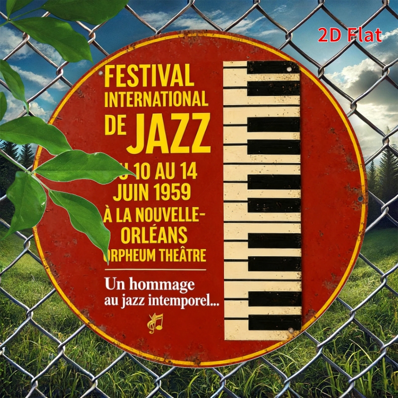 2D Flat-1pc-Jazz Music Festiva - Home Decor New Orleans บทวิจารณ์และราคา