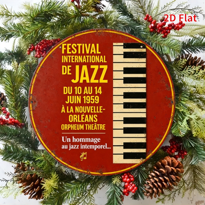 2D Flat-1pc-Jazz Music Festiva - Home Decor New Orleans บทวิจารณ์และราคา