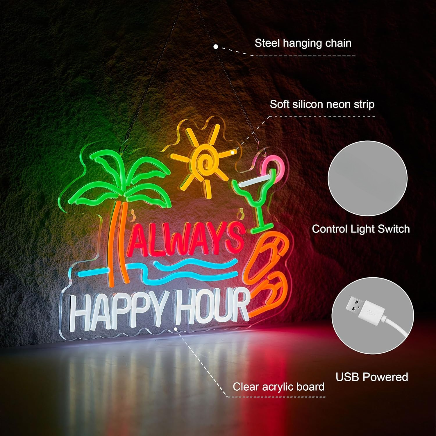 Always Happy Hour Beer Bar Neo - Home Decor Gift บทวิจารณ์และราคา