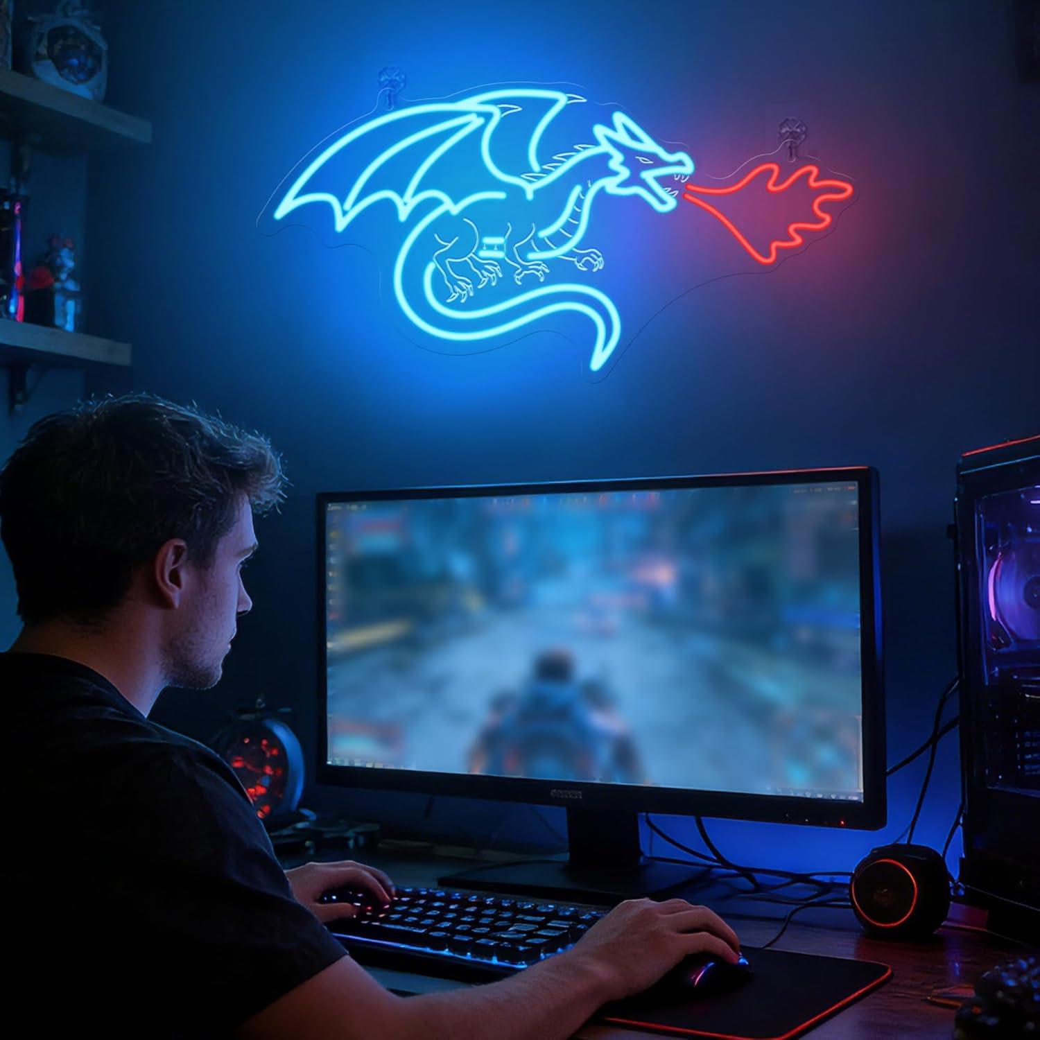 Dragon Neon Sign LED Dimmable  - Home Decor Room บทวิจารณ์และราคา