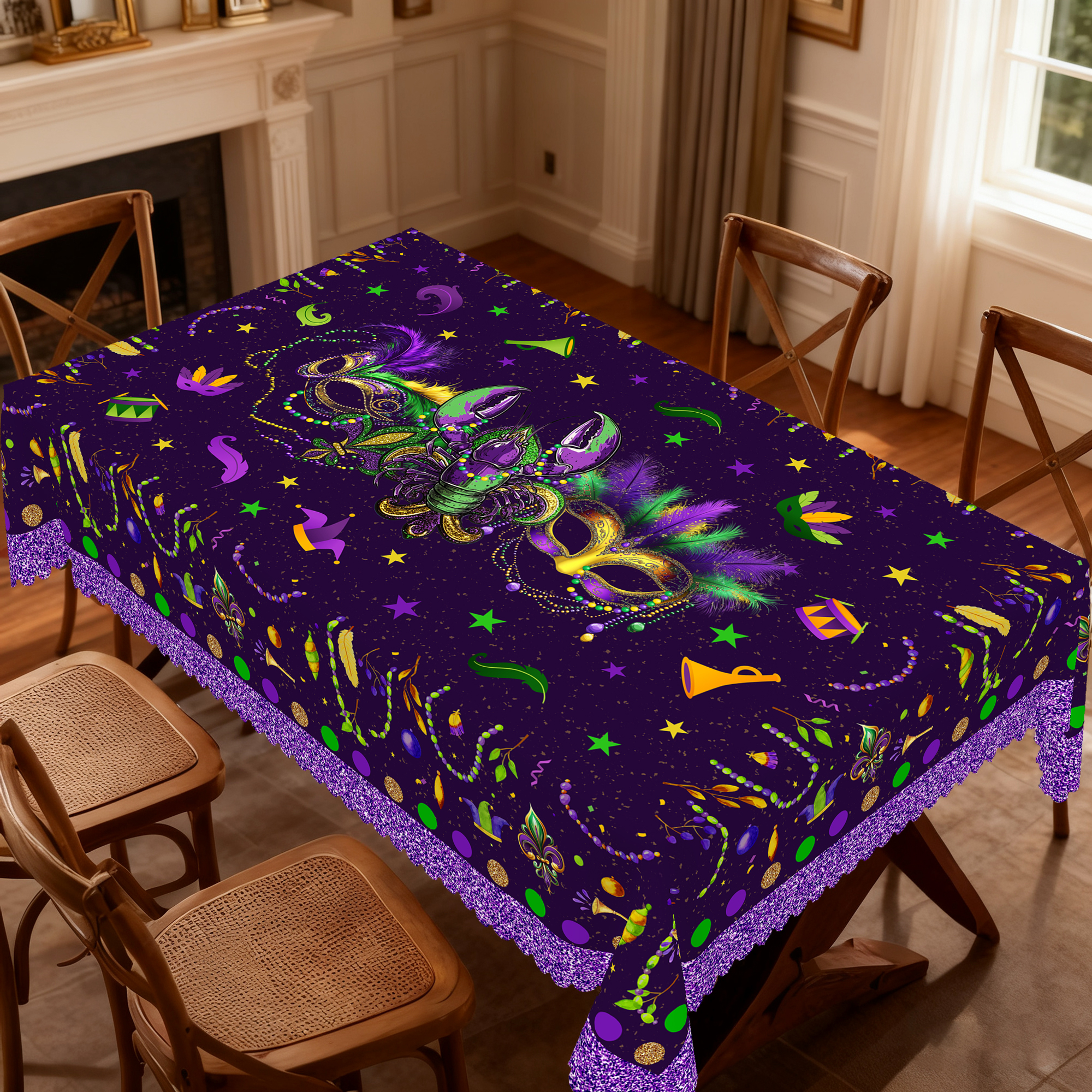 1 Piece of Purple Mardi Gras T - Home Decor New Orleans บทวิจารณ์และราคา