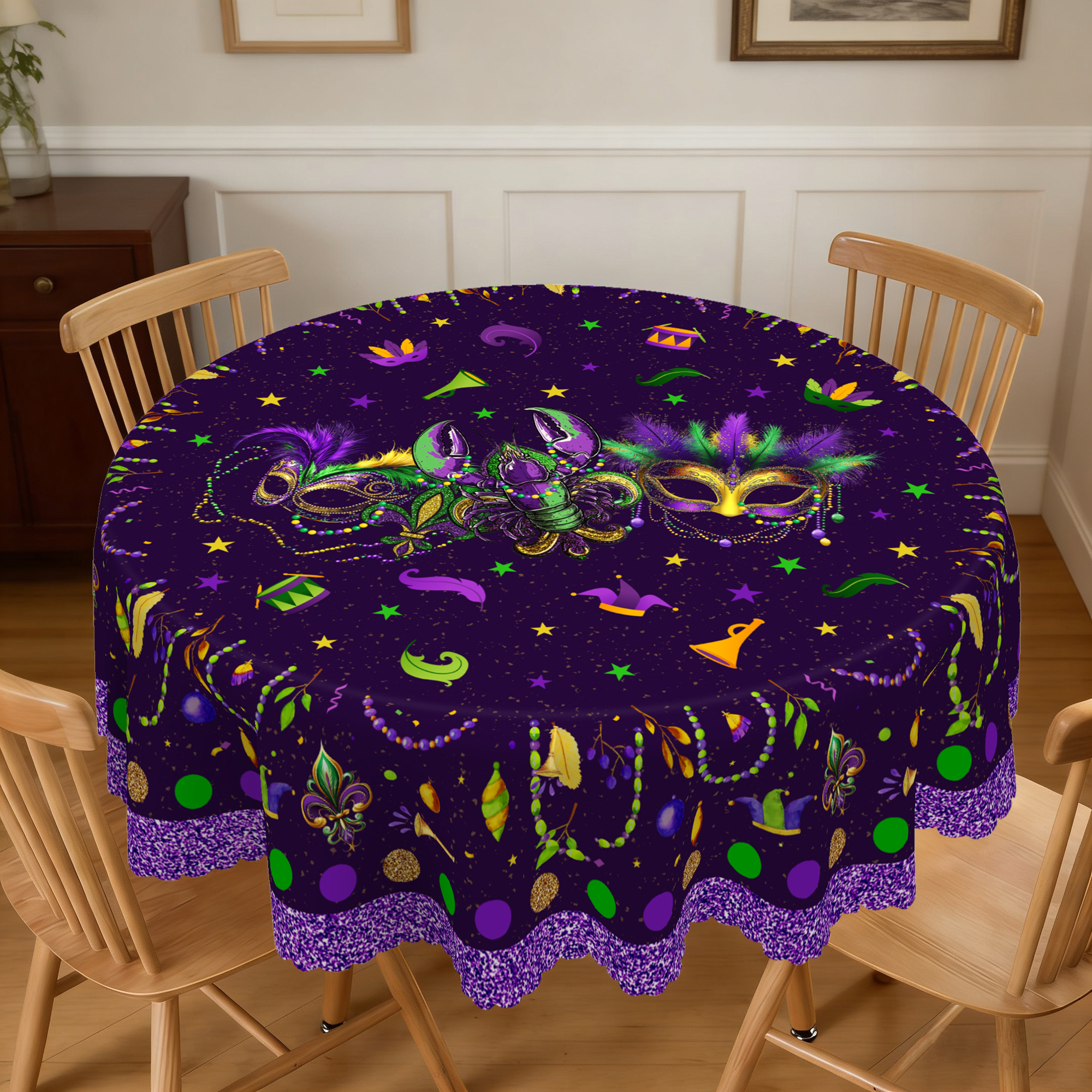 1 Piece of Purple Mardi Gras T - Home Decor New Orleans บทวิจารณ์และราคา
