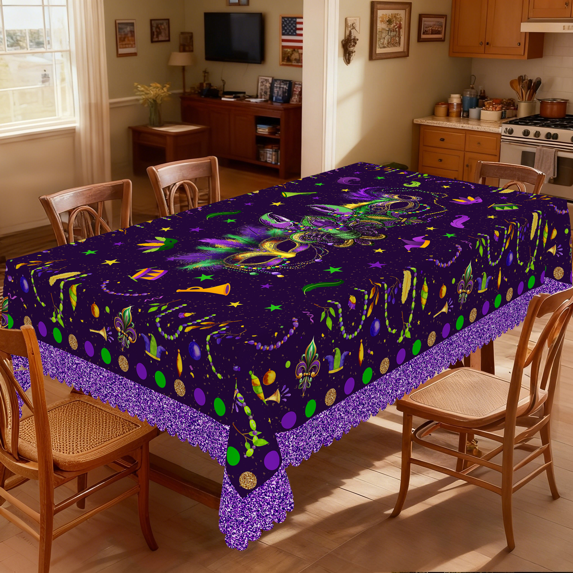 1 Piece of Purple Mardi Gras T - Home Decor New Orleans บทวิจารณ์และราคา