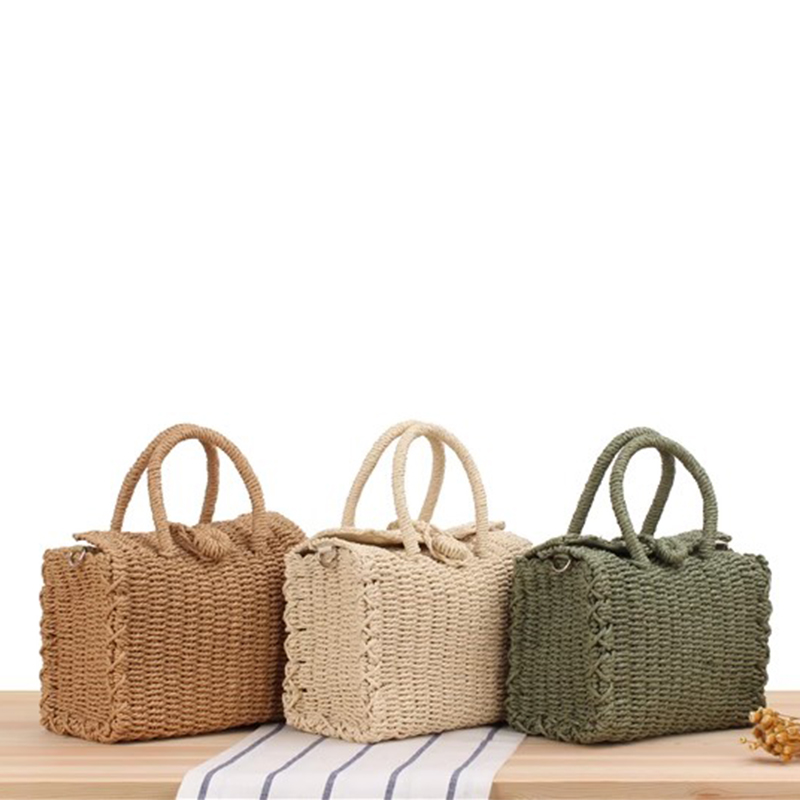 Summer Straw Beach Bag Handmad - Home Decor Rattan บทวิจารณ์และราคา