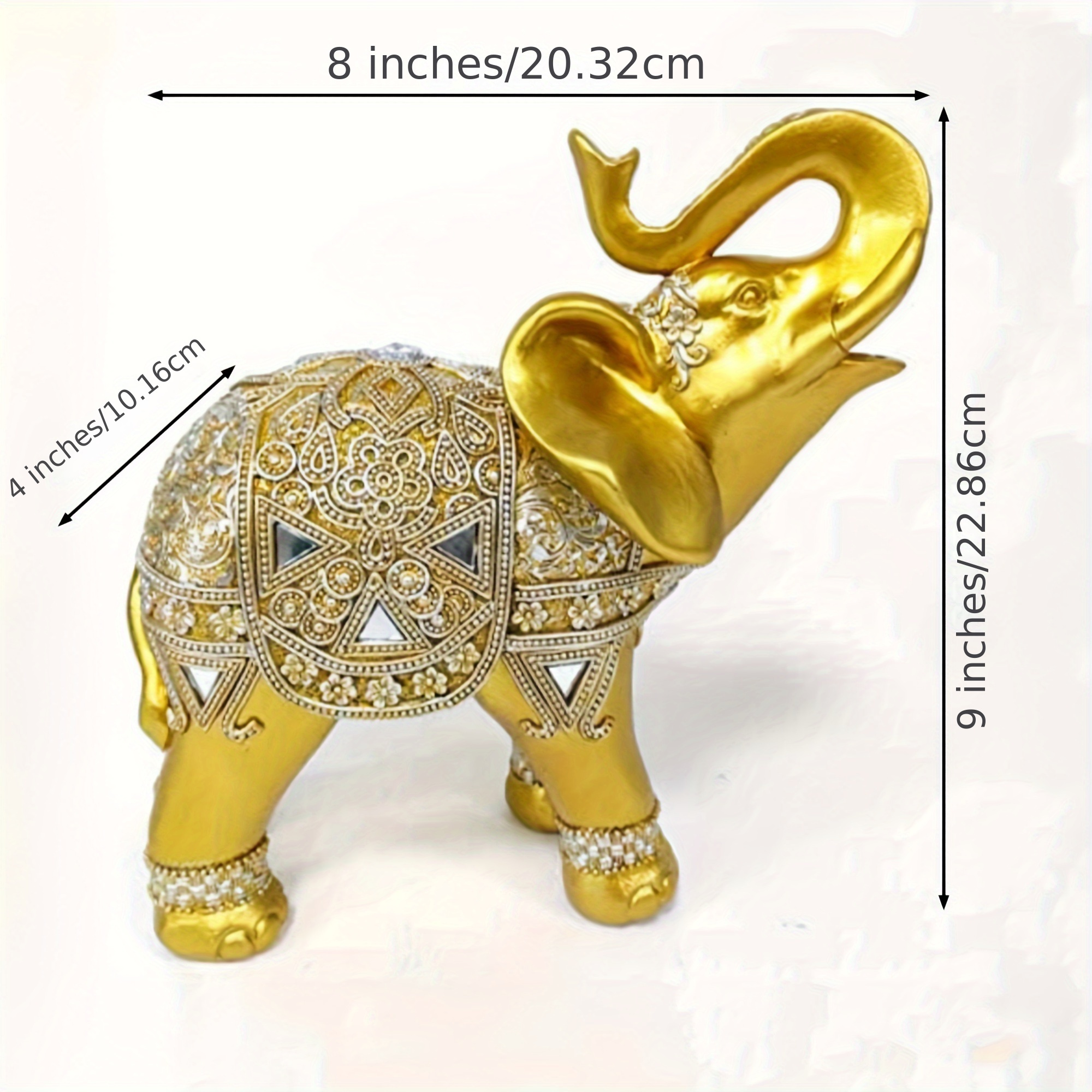 9 Inch Elephant Statue Figurin - Home Decor Living บทวิจารณ์และราคา