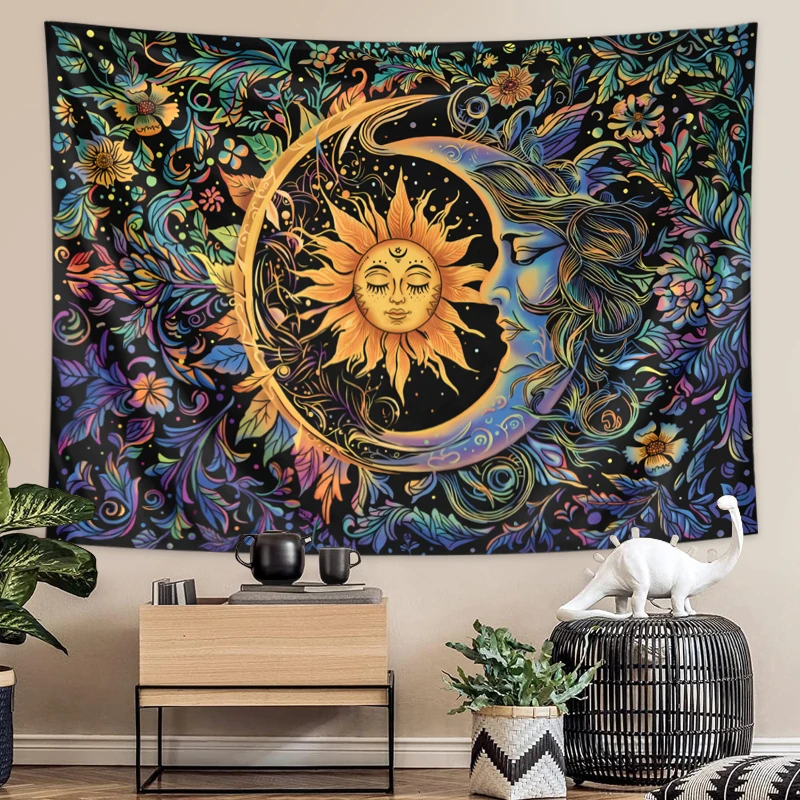 Sun and Moon Tapestry, Mystic  - Home Decor Hippie บทวิจารณ์และราคา