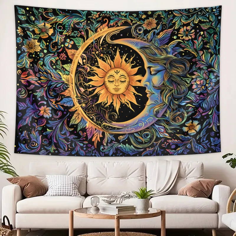 Sun and Moon Tapestry, Mystic  - Home Decor Hippie บทวิจารณ์และราคา