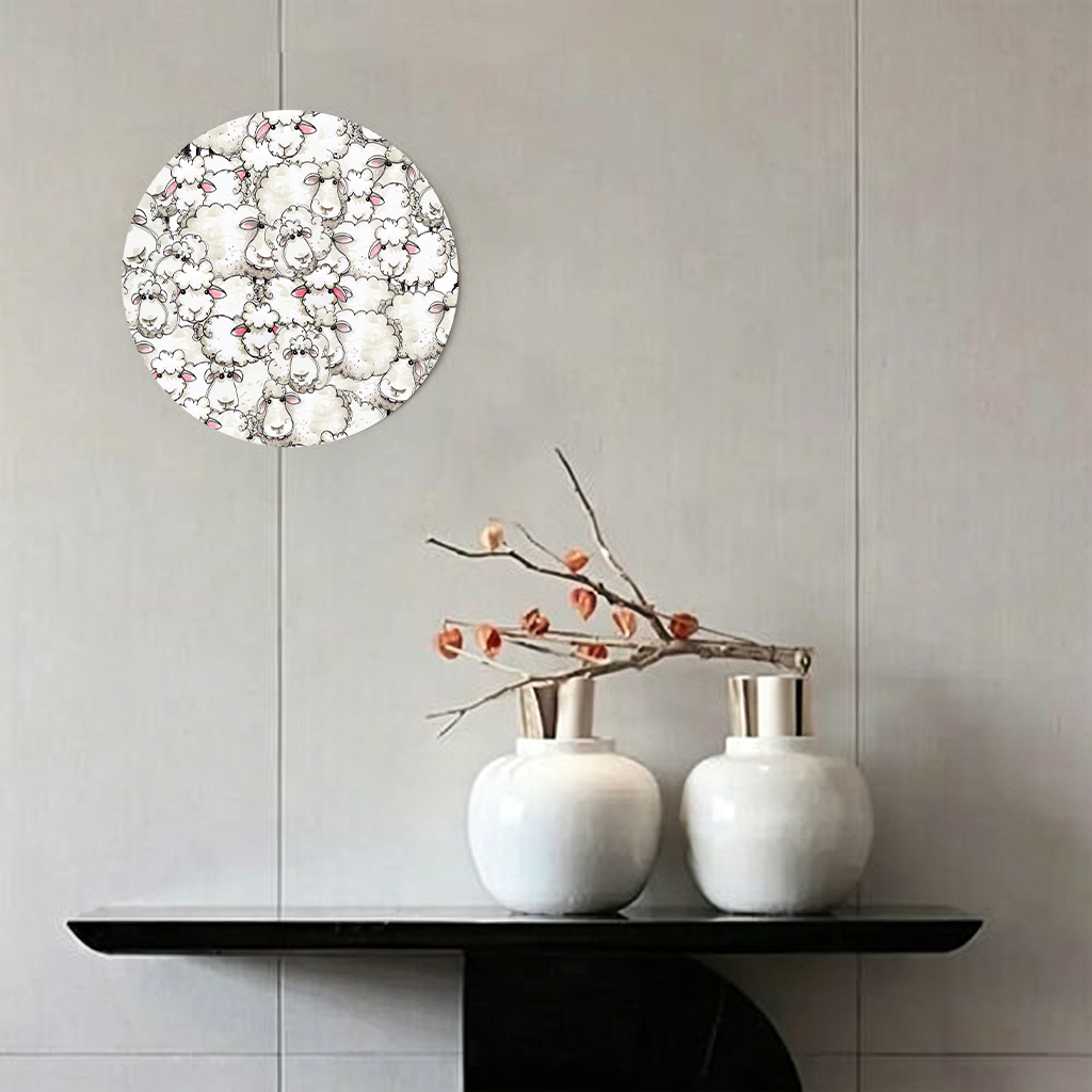 JIT 1-Pack Round Metal Tin Wal - Home Decor Garden บทวิจารณ์และราคา