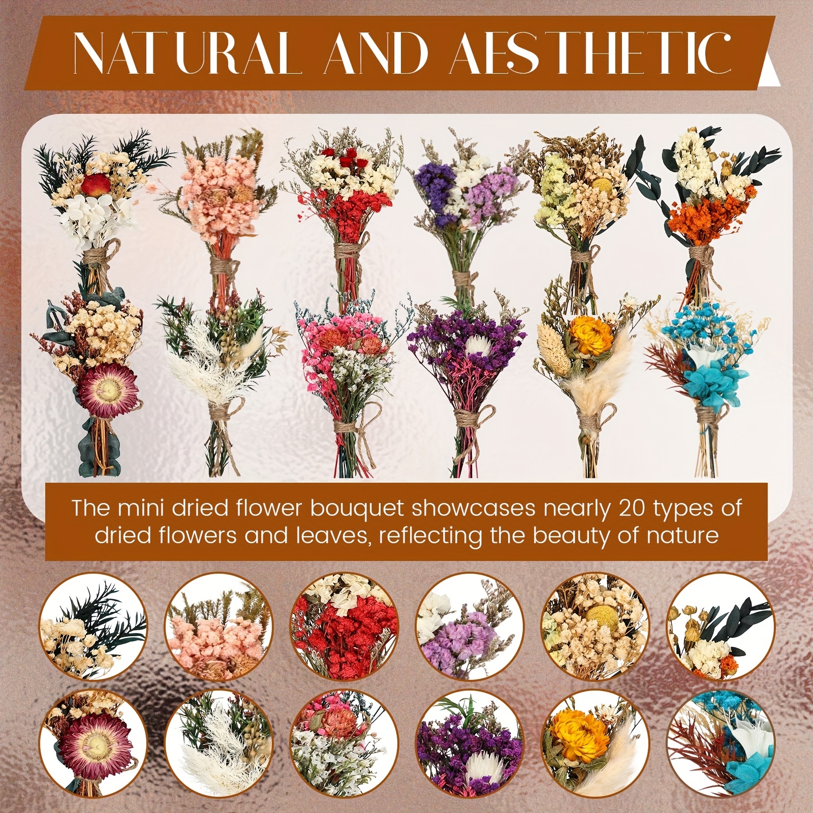 24pcs Handmade Boho Dried Flow - Home Decor Color Palettes บทวิจารณ์และราคา
